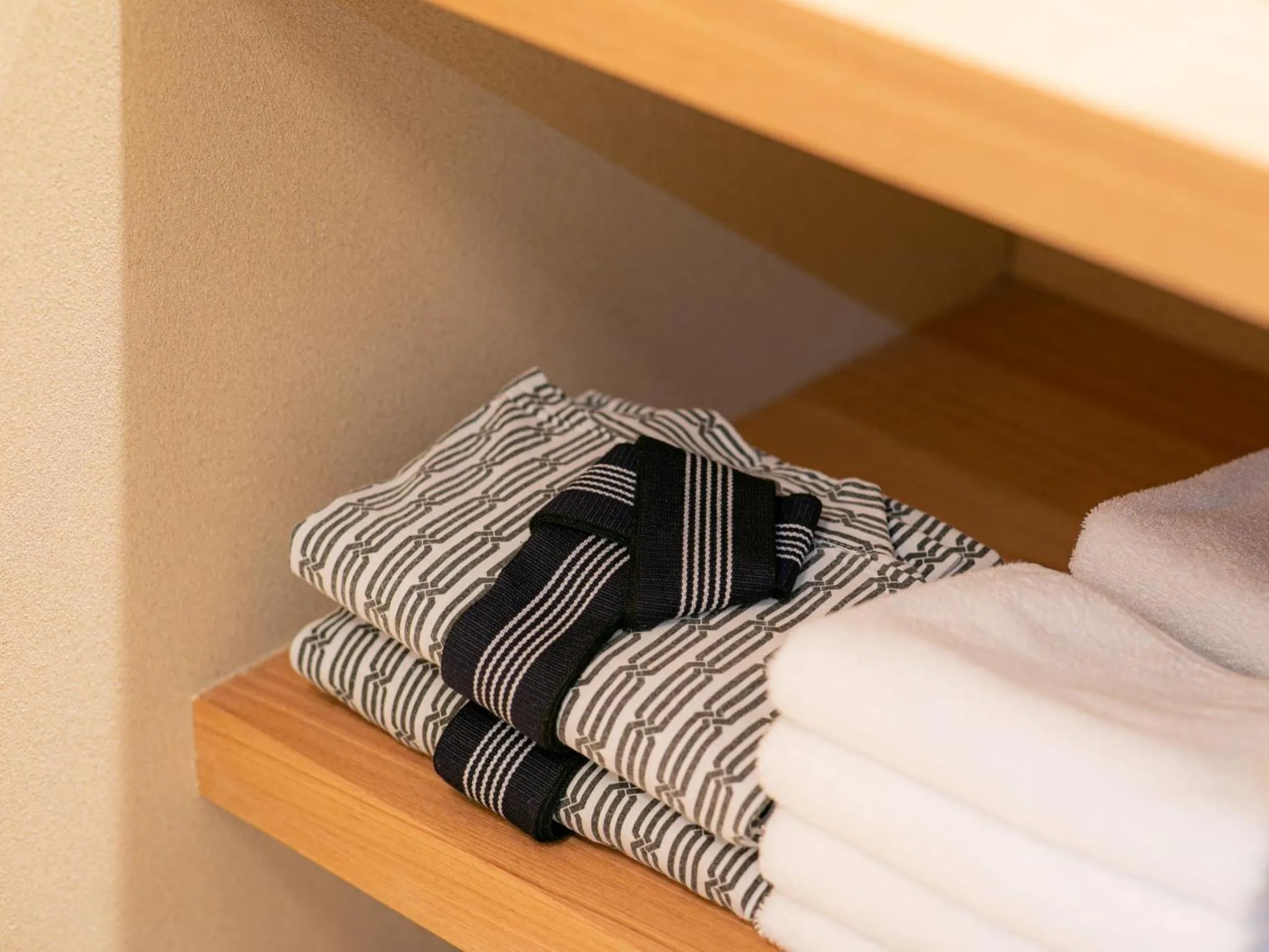 towels, Bed in Shirasagi Kyoto