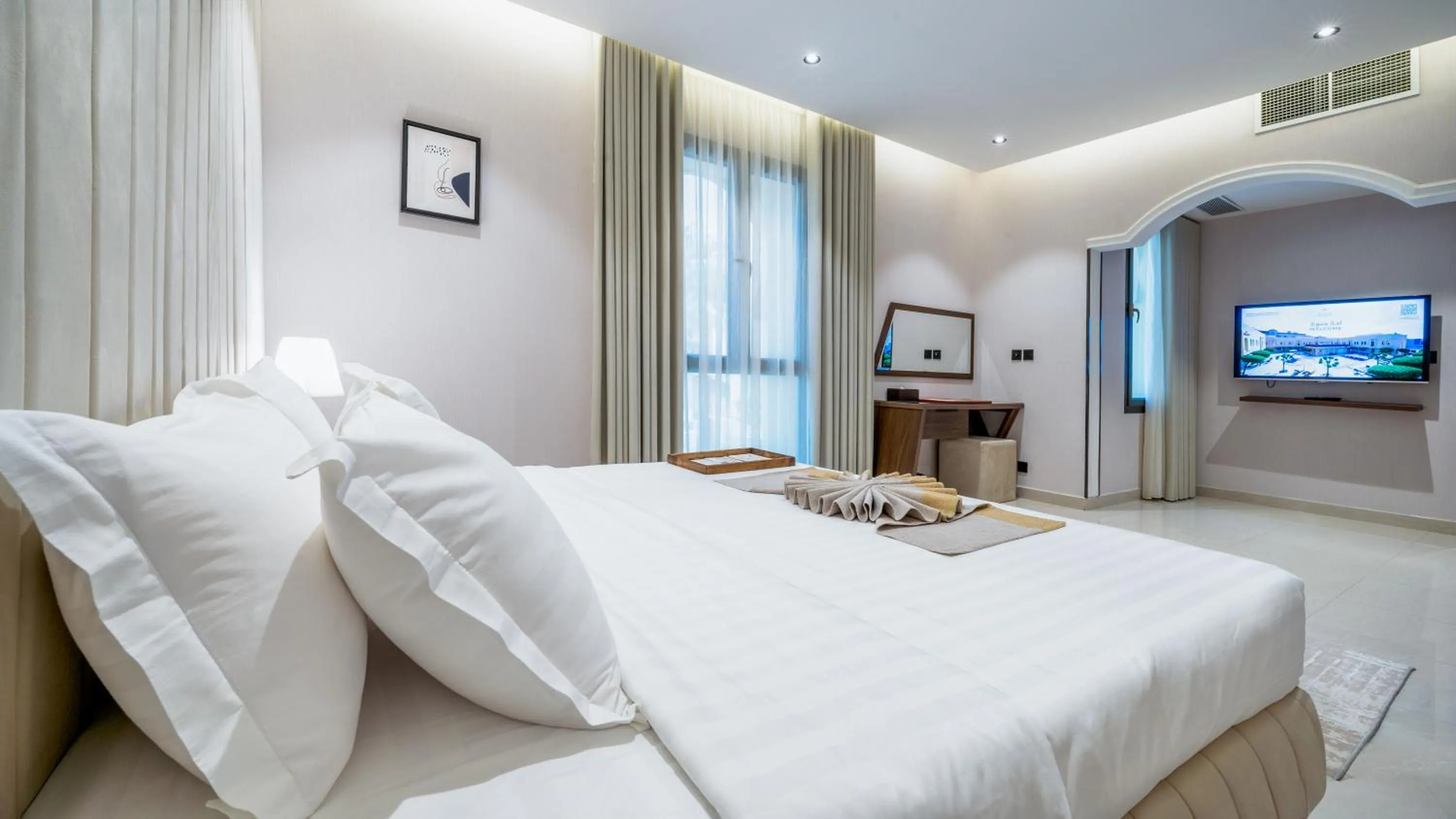 Bed in Madareem Hotel