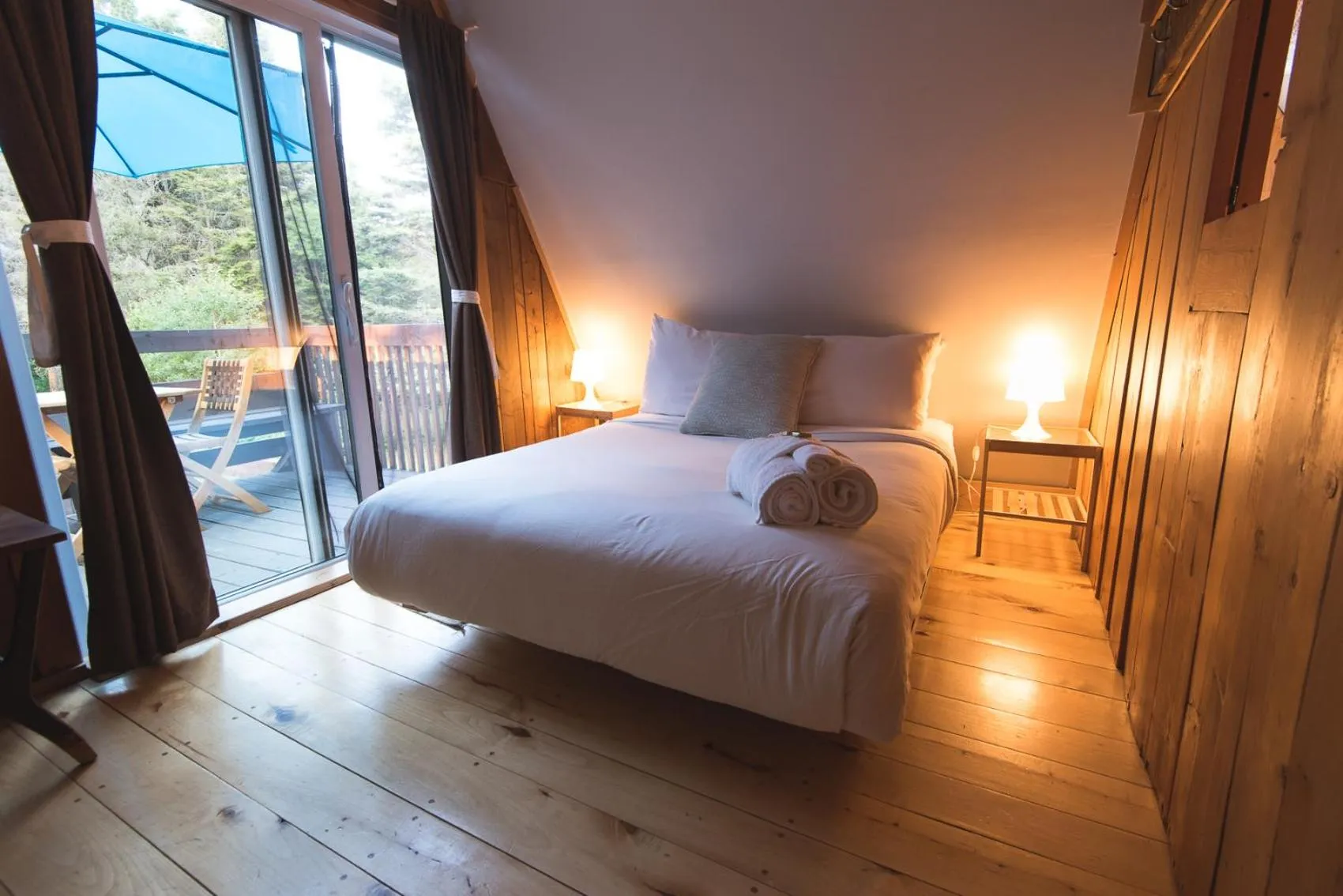 Balcony/Terrace, Bed in Au Sommet du Fjord