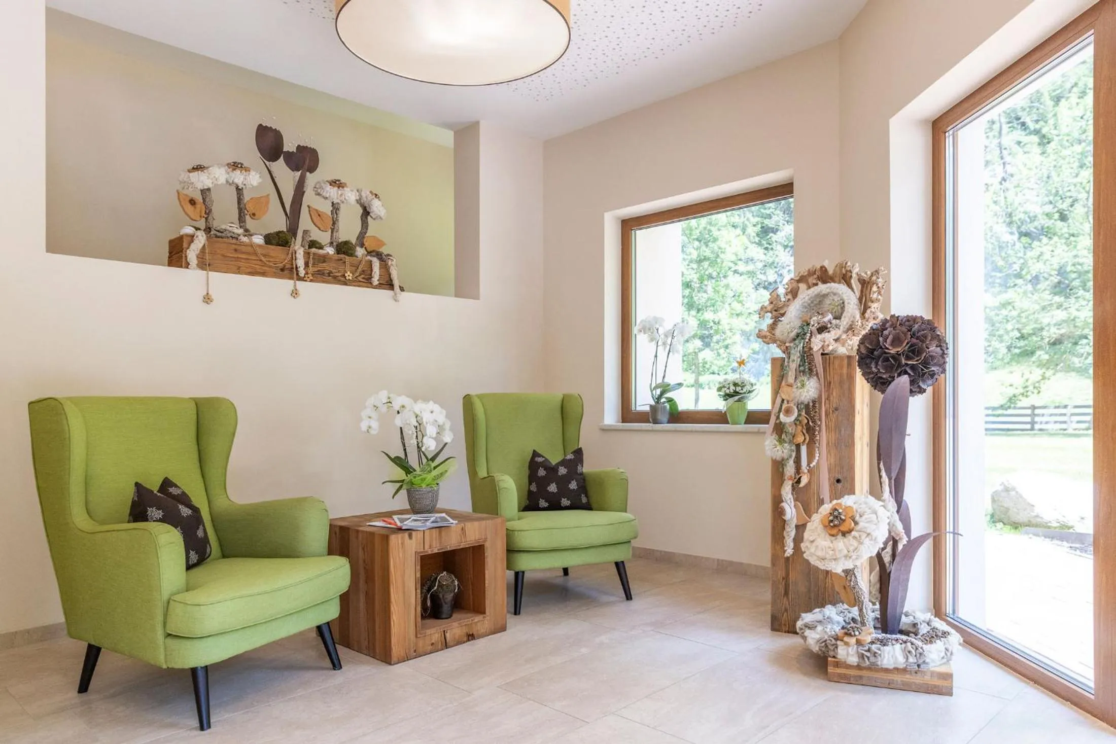 Seating area in Panorama Appartements