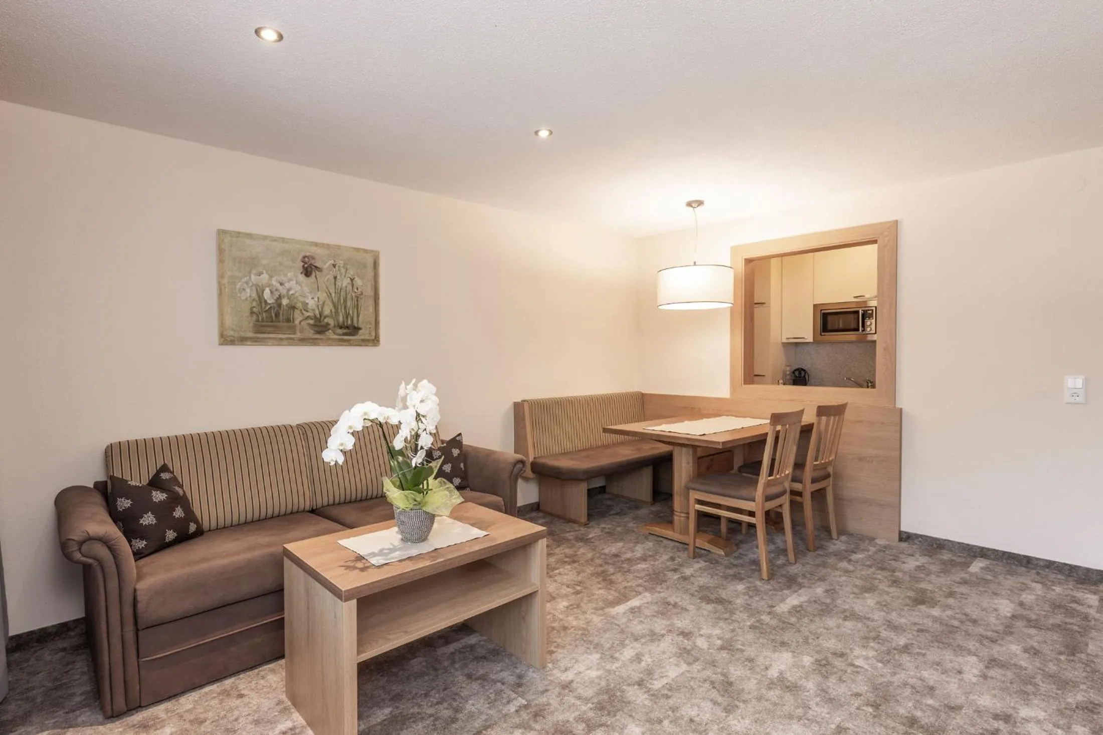 Living room in Panorama Appartements
