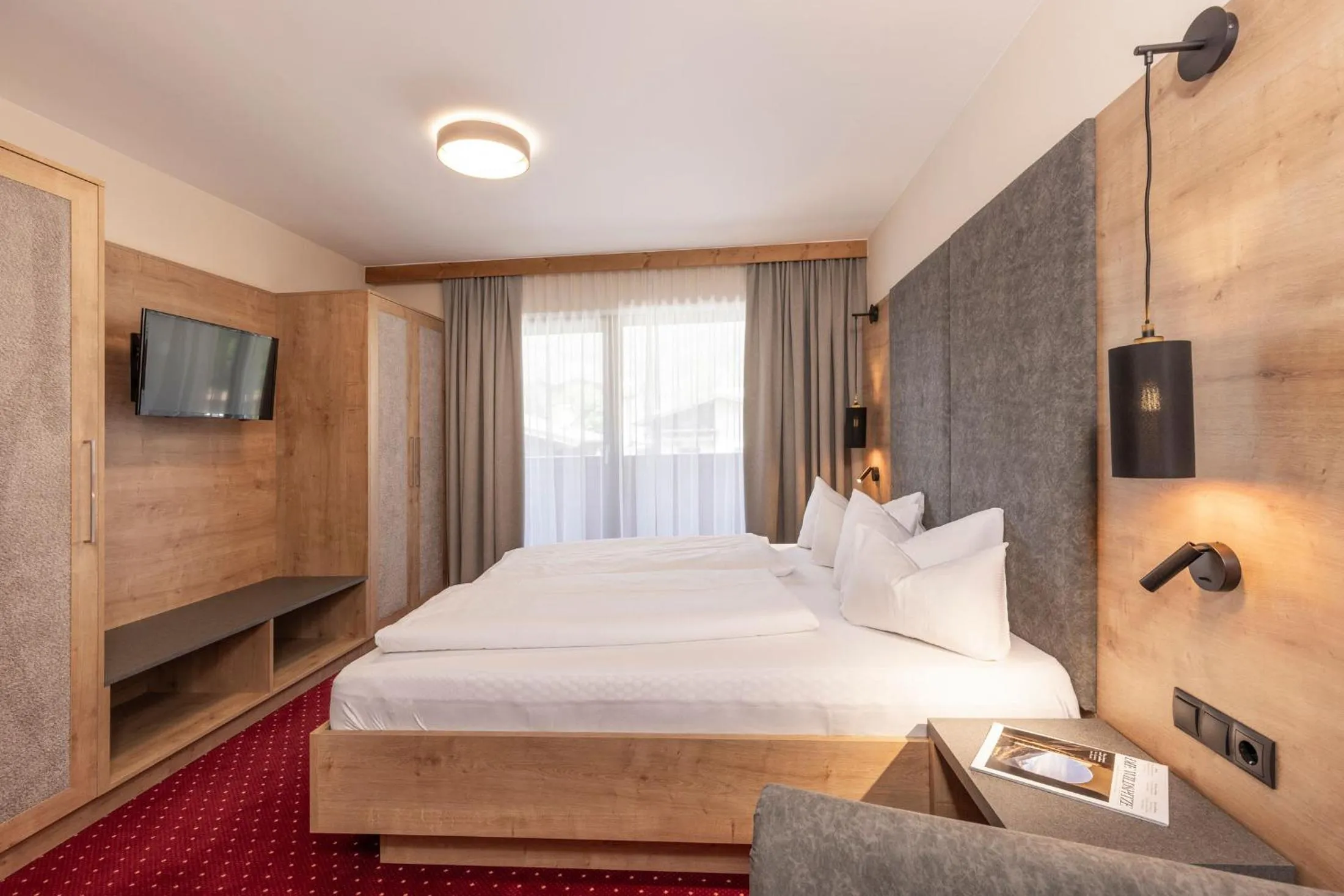 Bedroom, Bed in Panorama Appartements