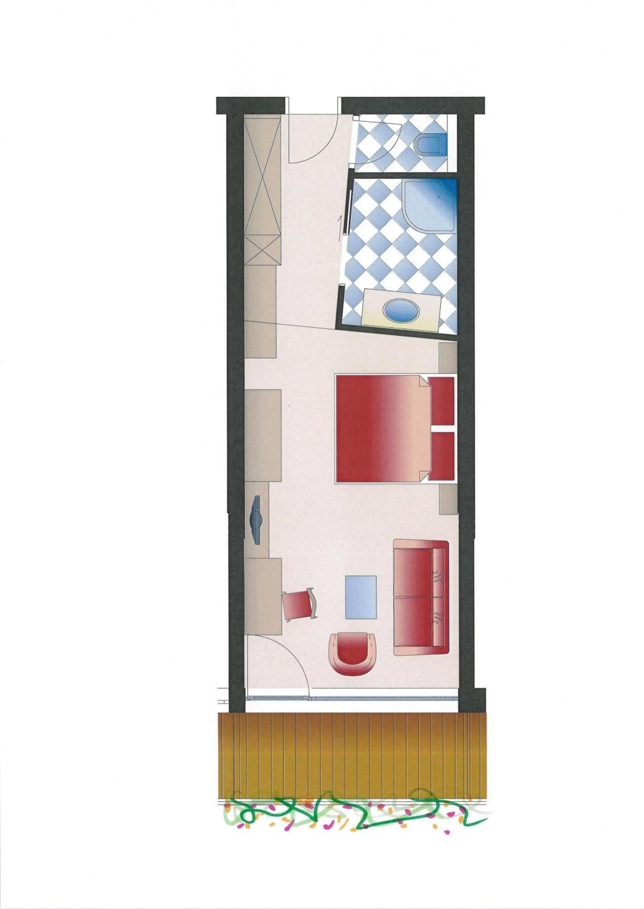 Floor plan in Hotel Roslehen