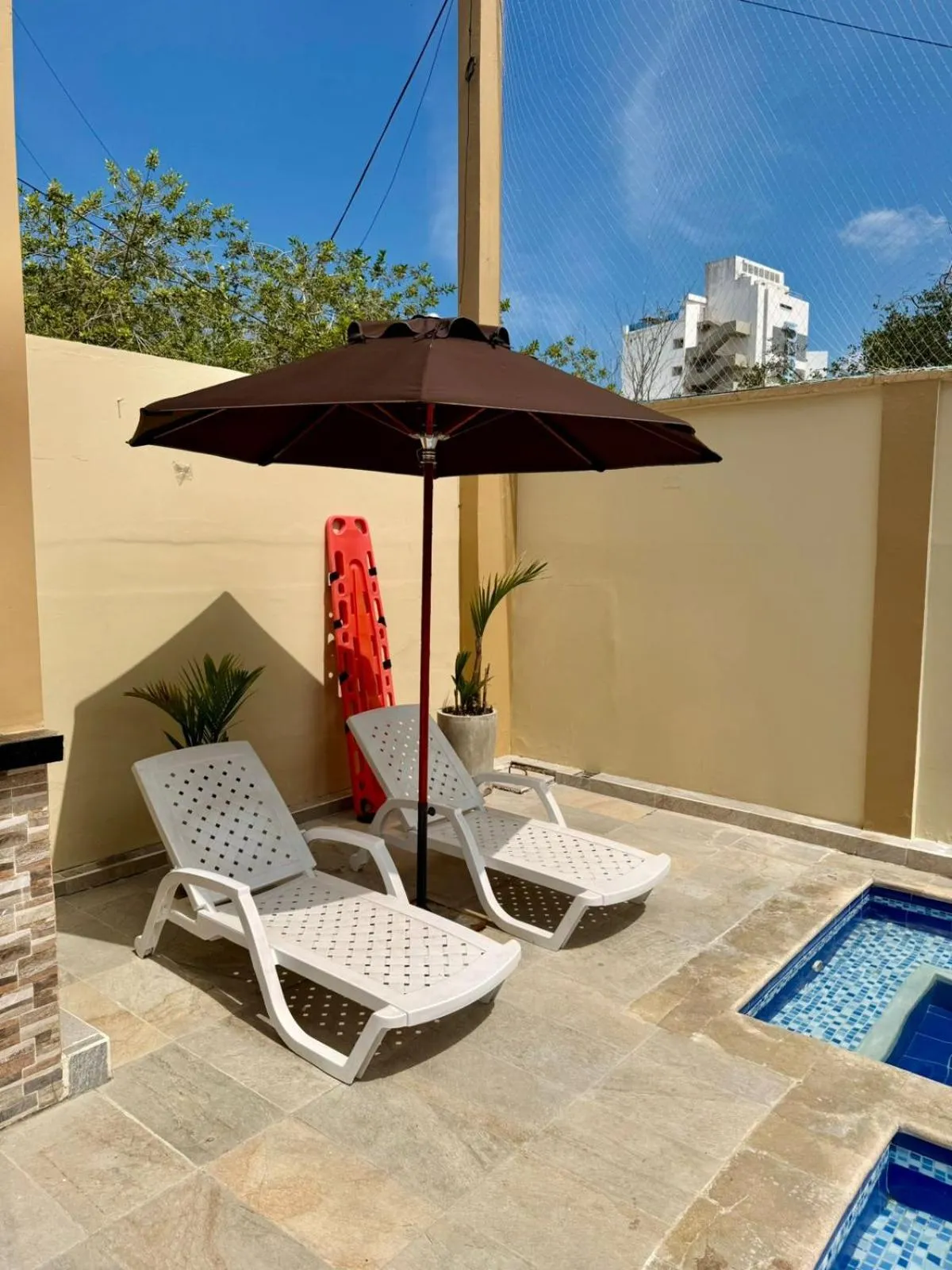 Pool view in Cabanas Villa Antonella Covenas