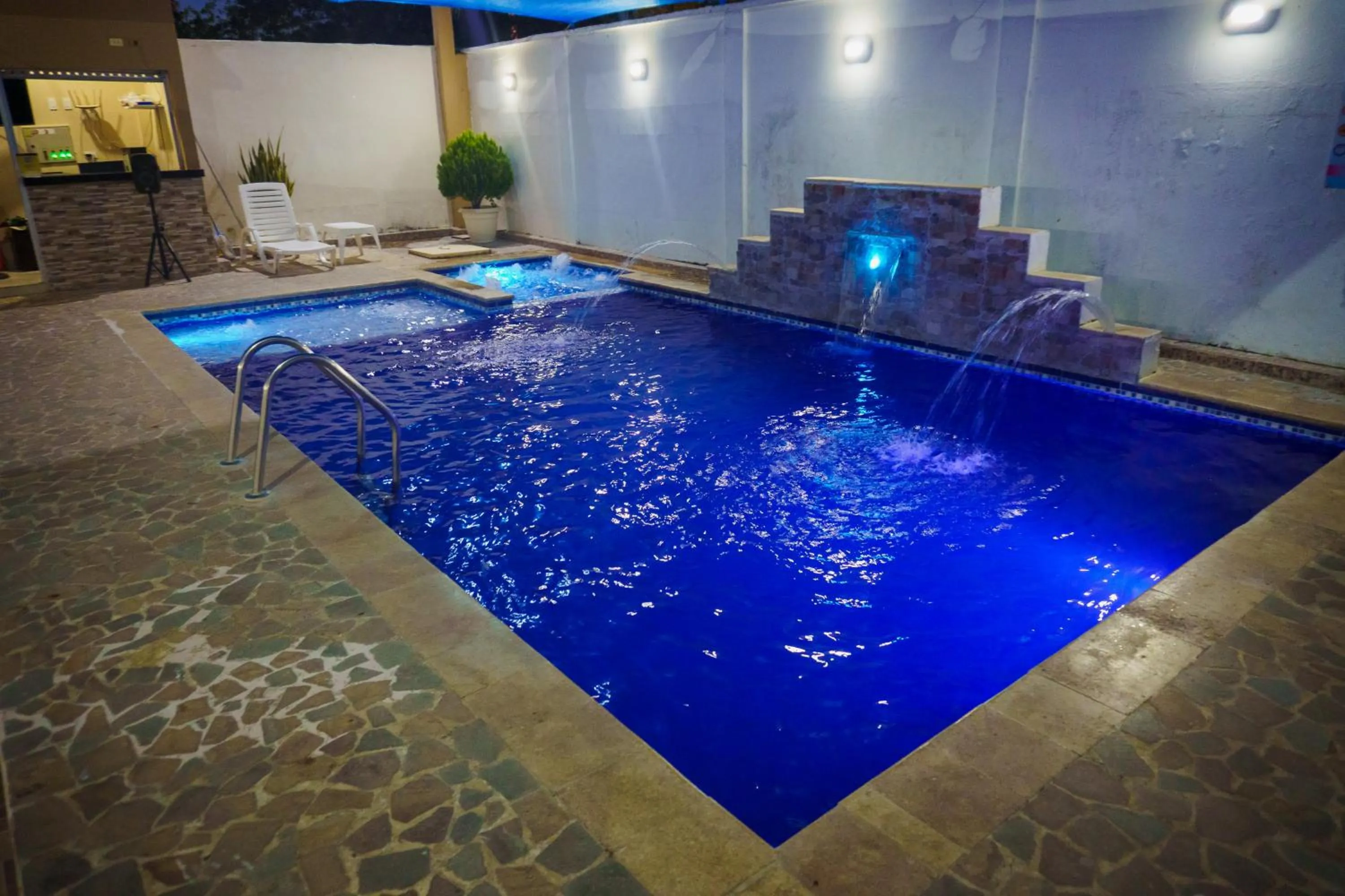 Pool view in Cabanas Villa Antonella Covenas