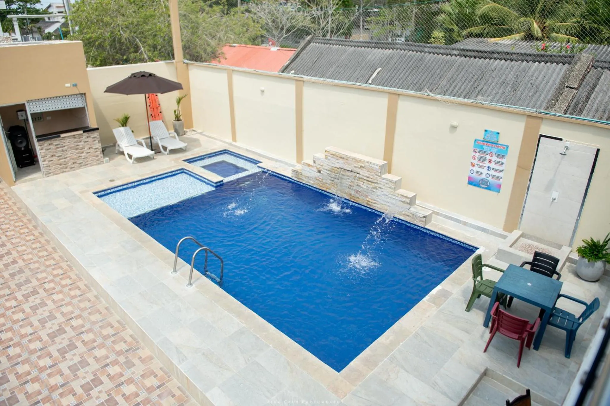 Swimming pool in Cabanas Villa Antonella Covenas