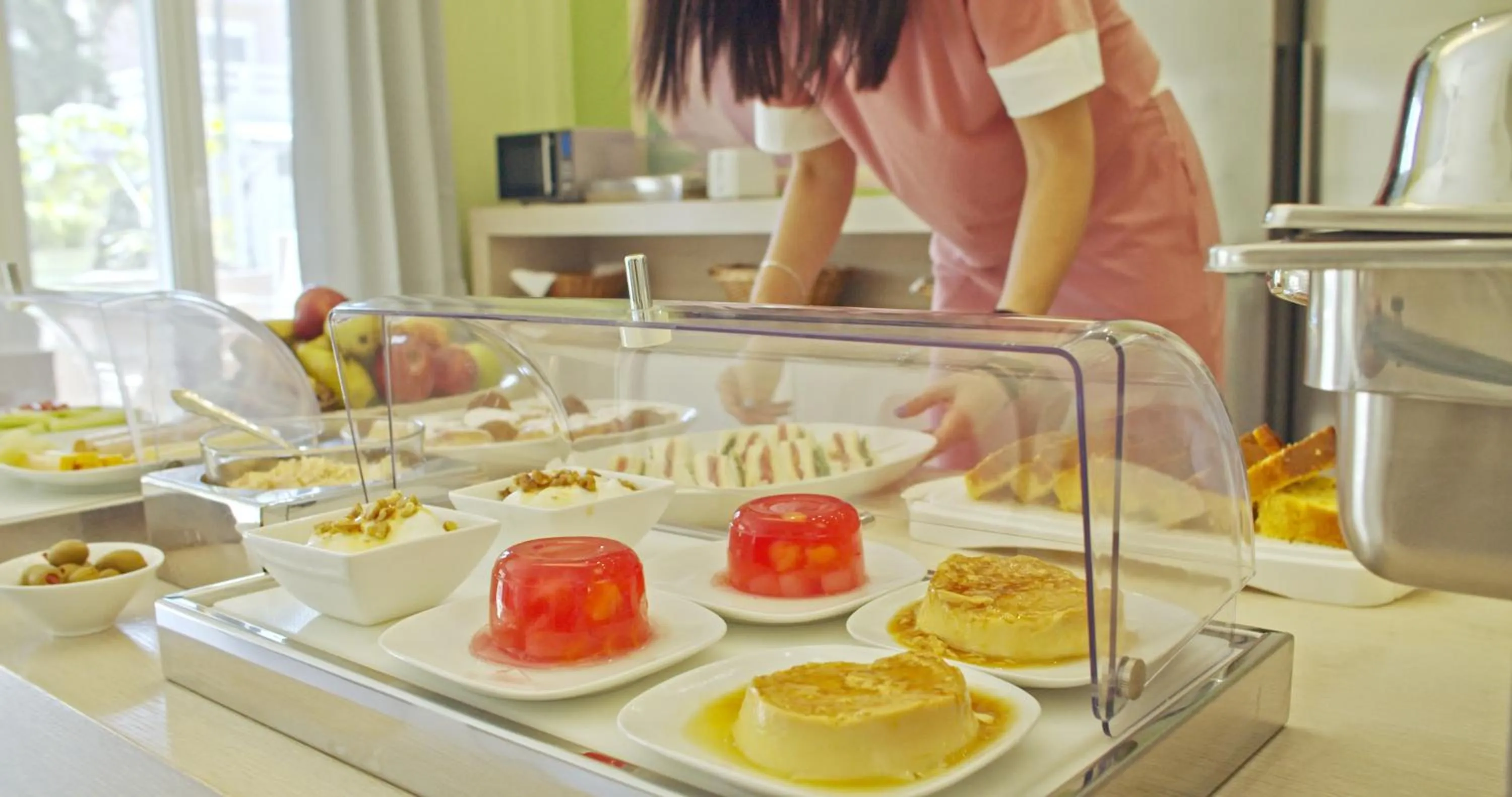 Buffet breakfast in Waterlily Hotel Apartments
