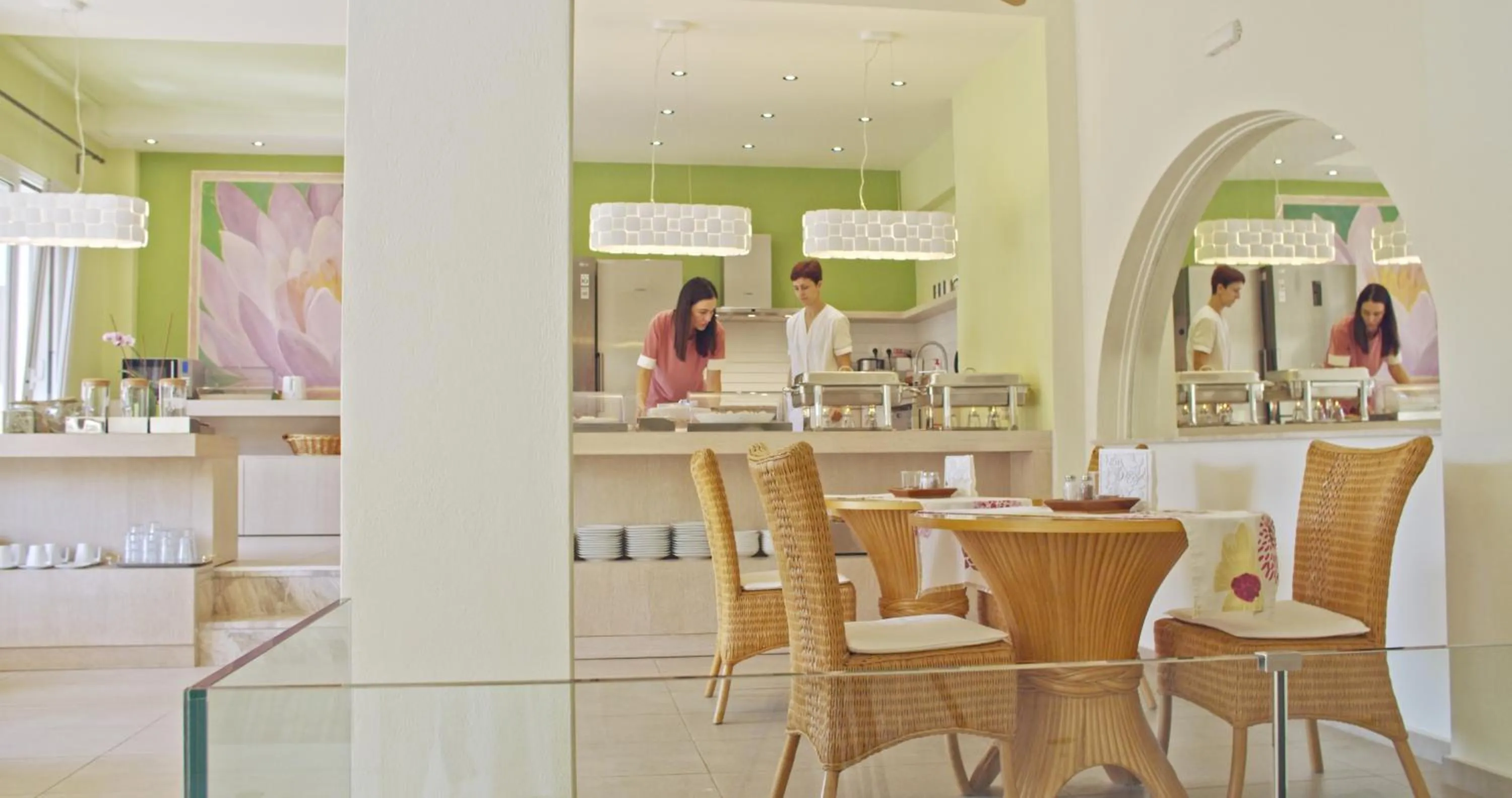 Buffet breakfast in Waterlily Hotel Apartments