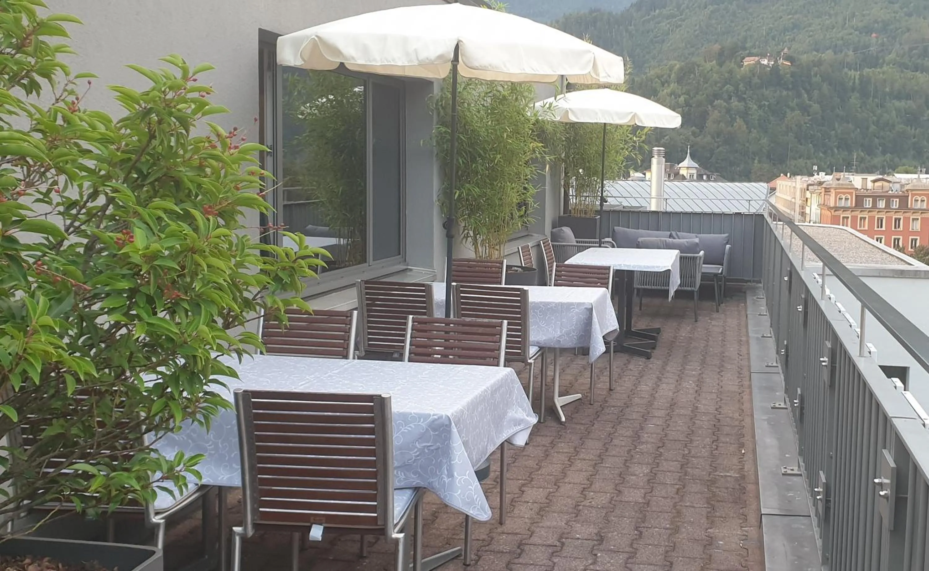 Balcony/Terrace in Hotel Merkur - West Station