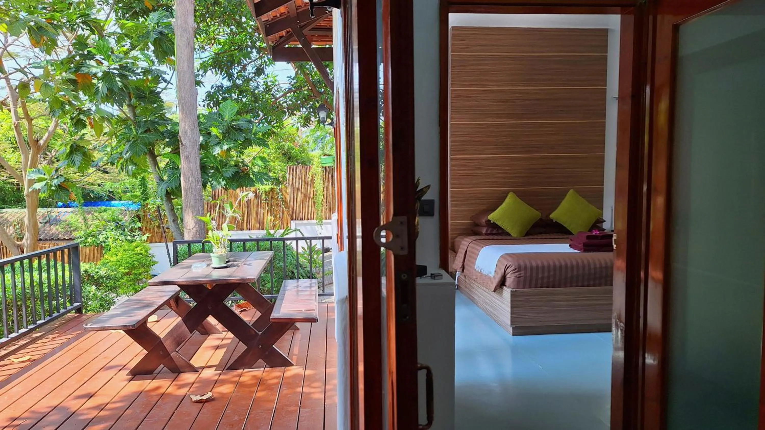 Balcony/Terrace, Bed in Alpha Gay Resort & Spa - Men Only