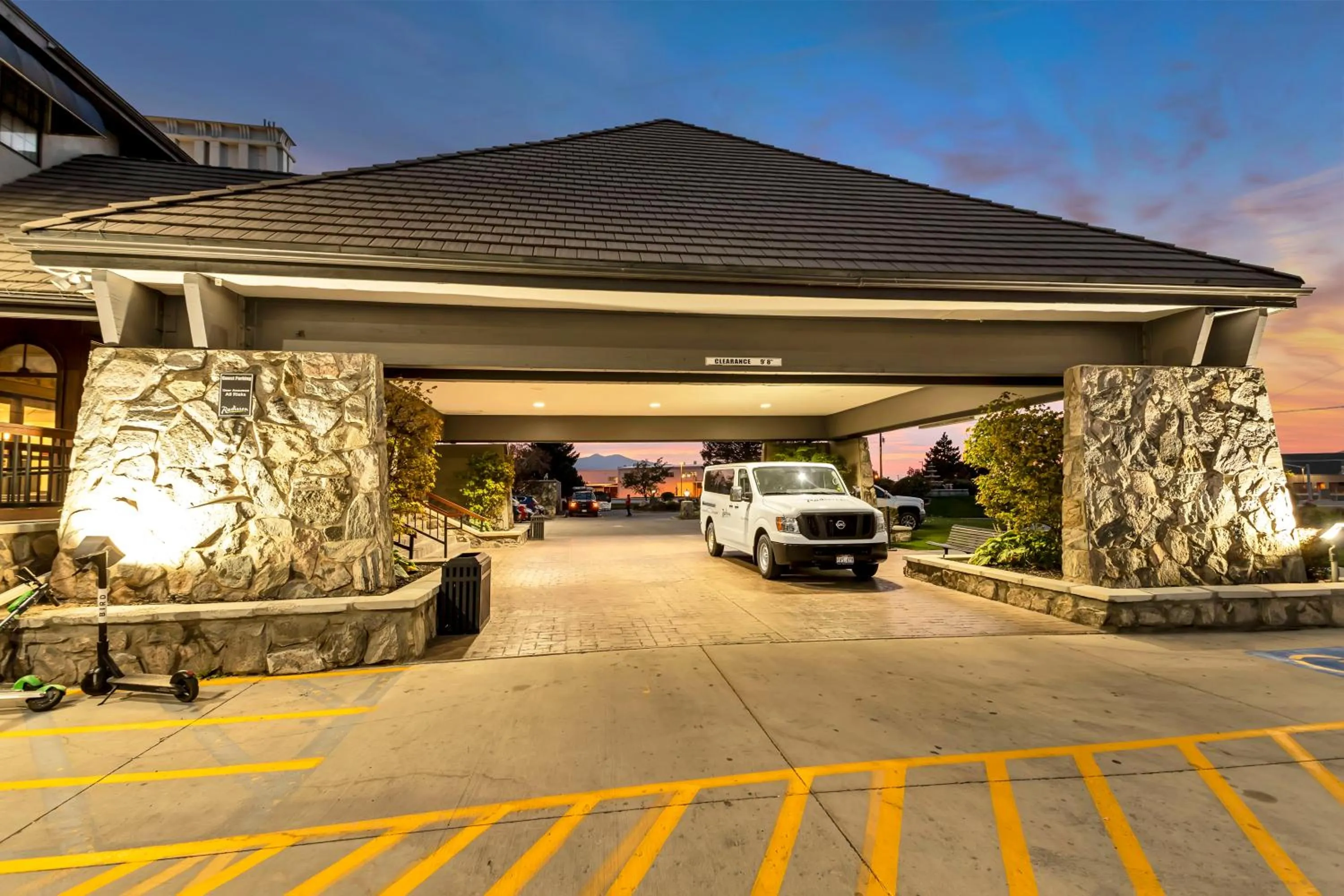 Property building in Radisson Hotel Salt Lake City Airport