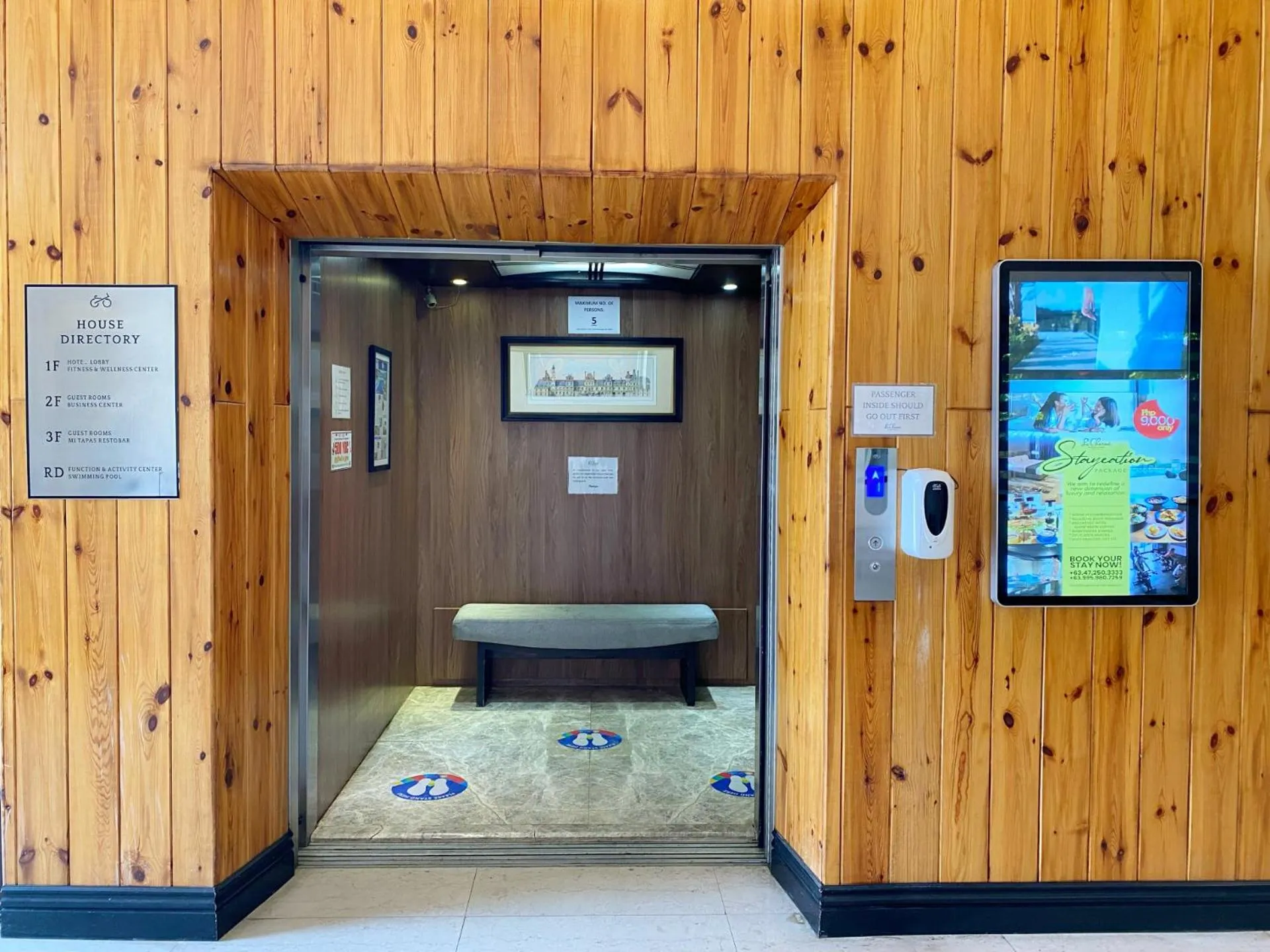 elevator in Le Charmé Suites - Subic