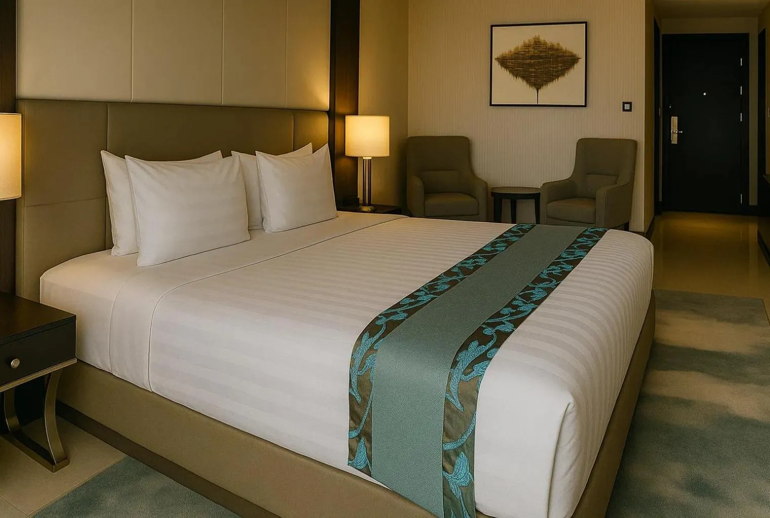 Bed in Le Charmé Suites - Subic