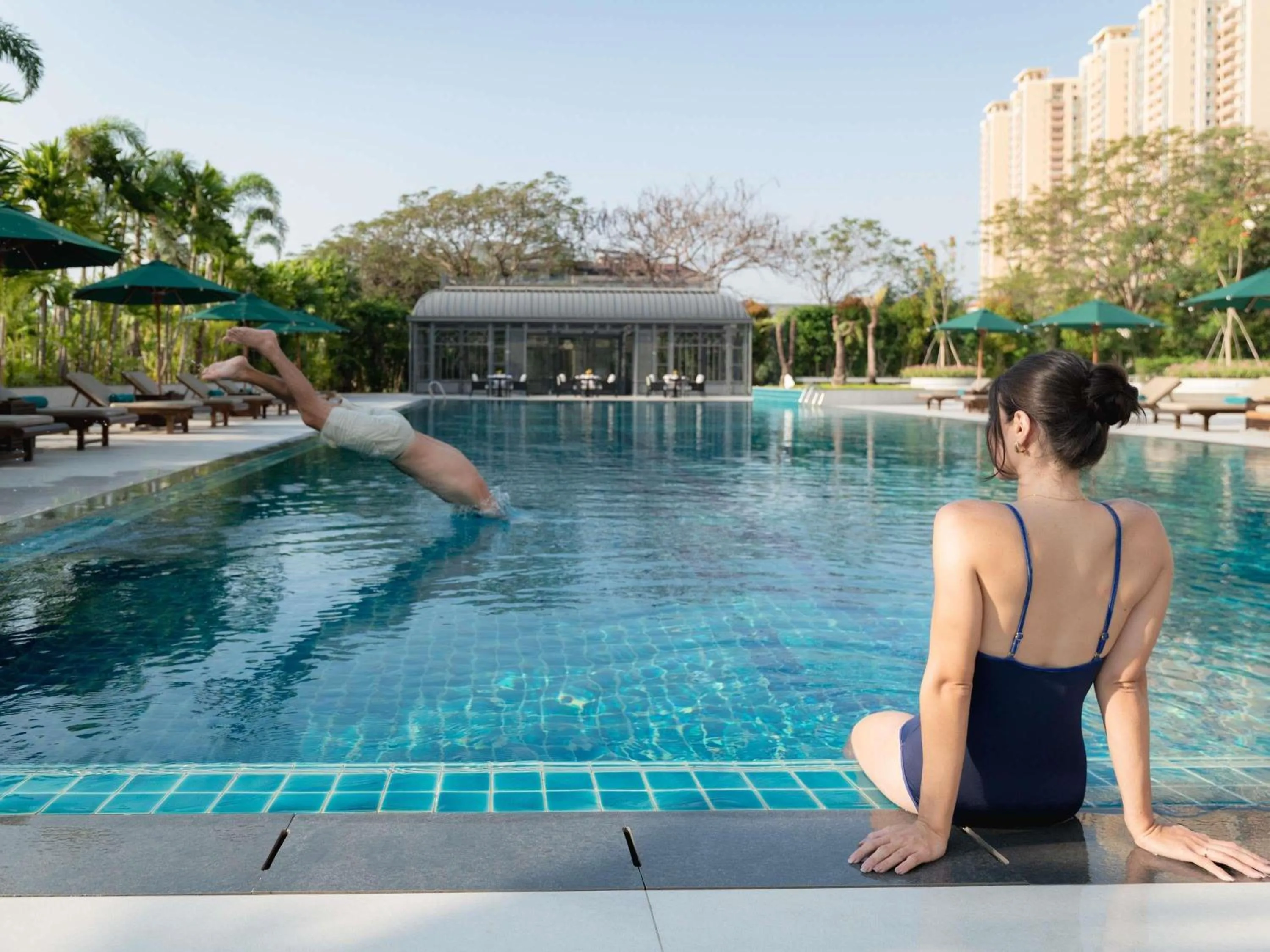 Pool view in Sofitel Phnom Penh Phokeethra