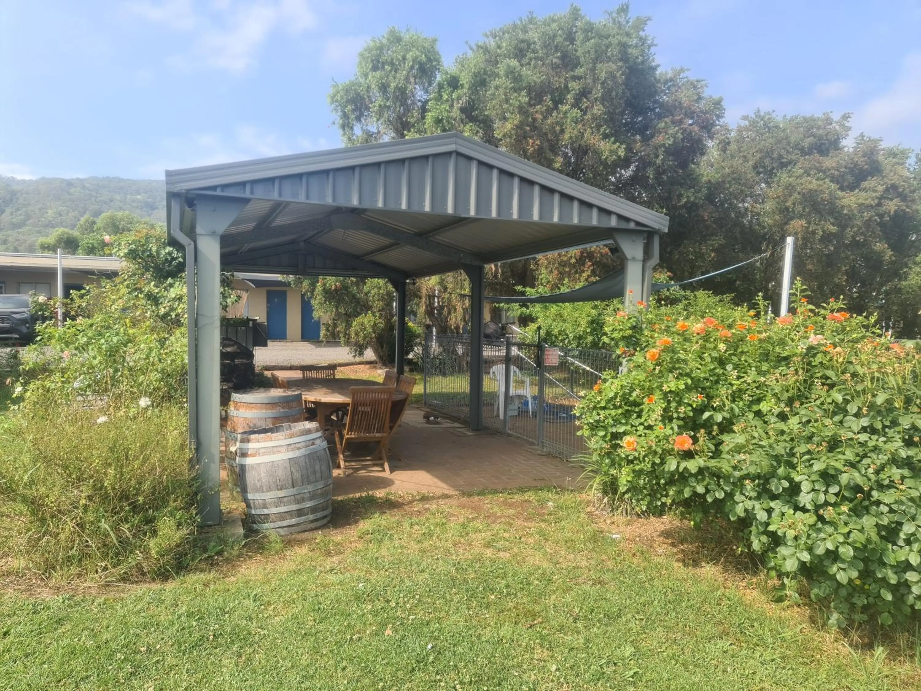 Patio in Valley View Motel