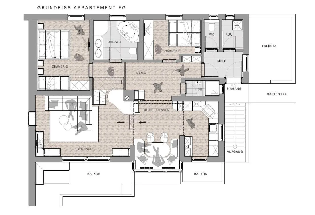Floor plan in Aparthotel Hohe Brücke