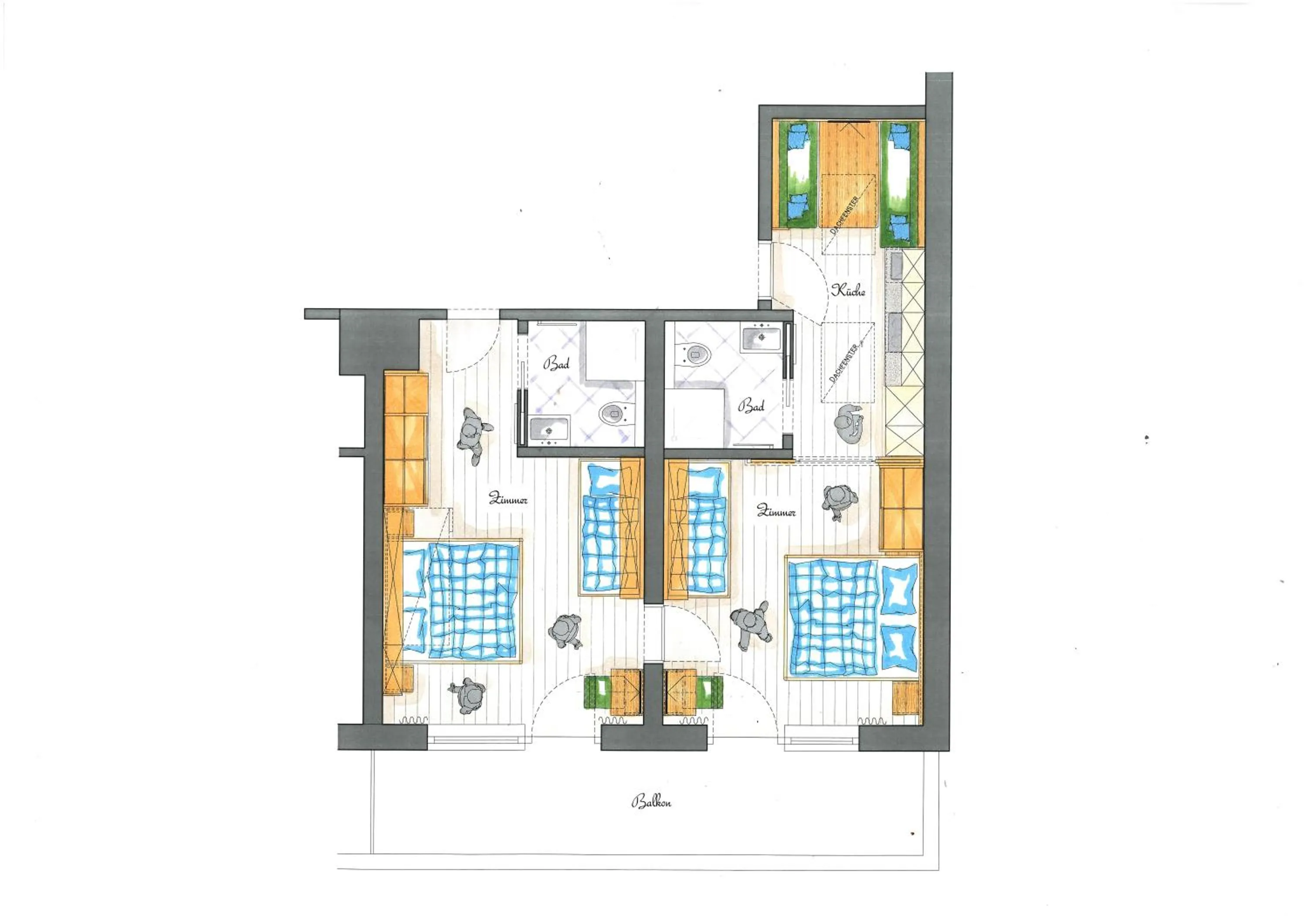 Floor plan in Aparthotel Hohe Brücke