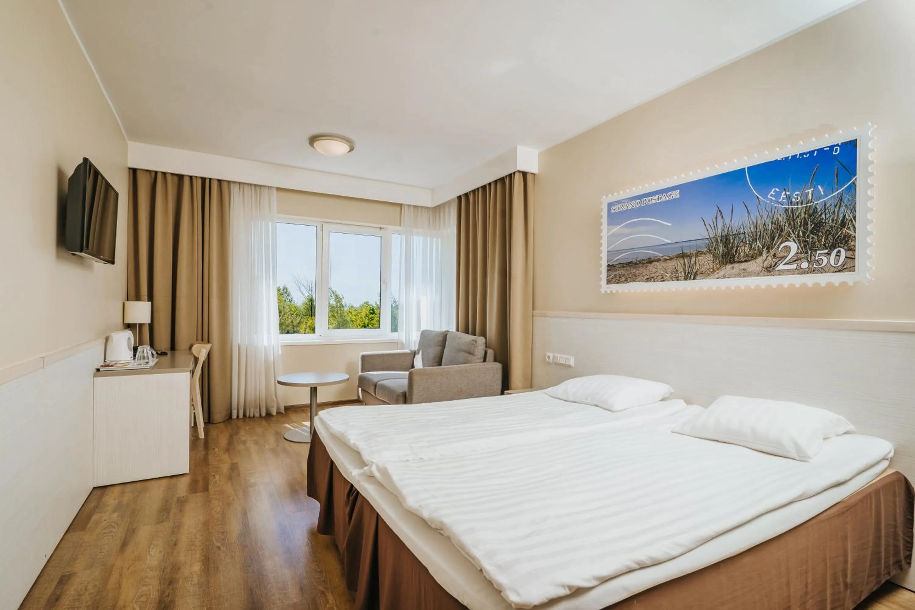 Bed in Hestia Hotel Strand