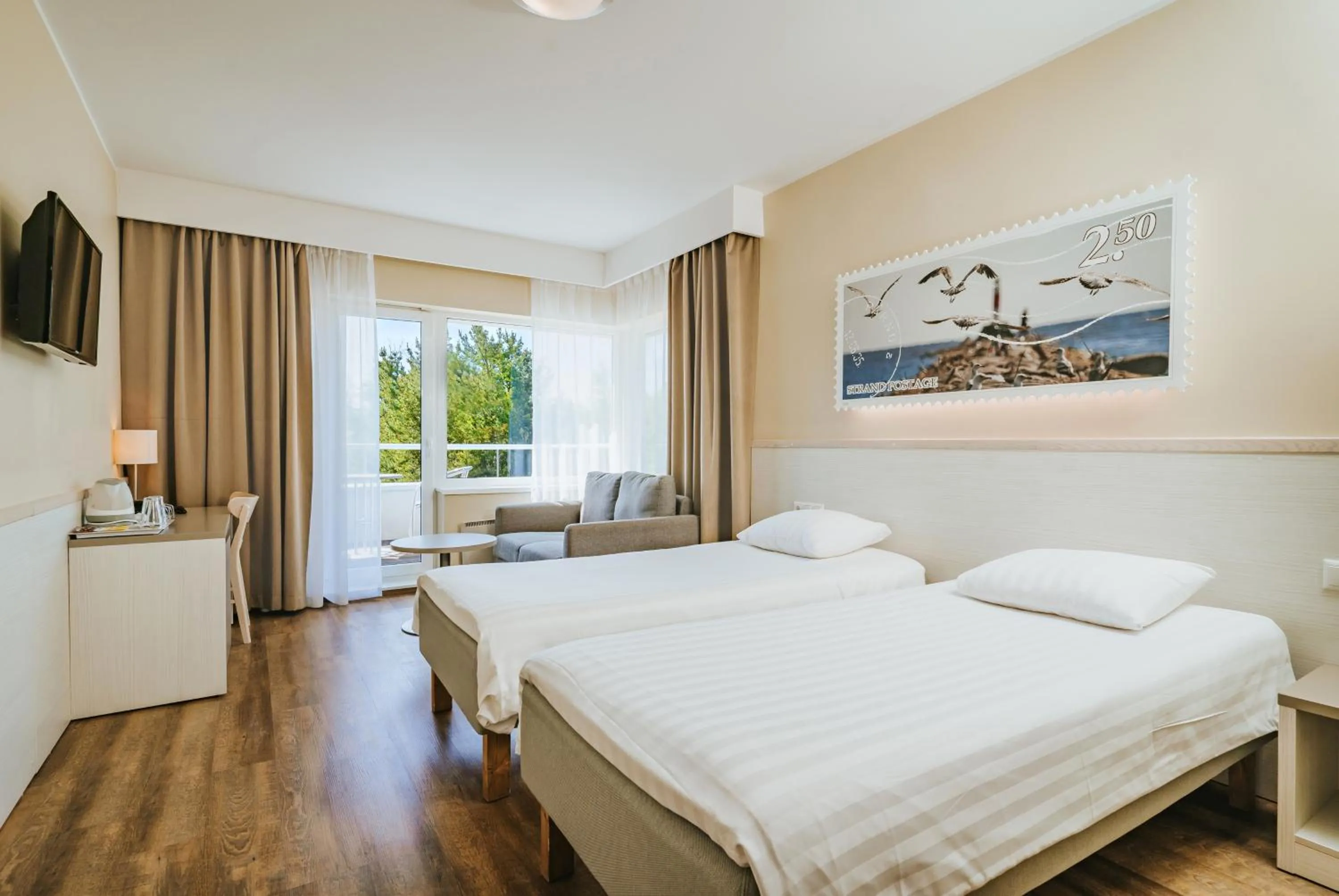 Bed in Hestia Hotel Strand