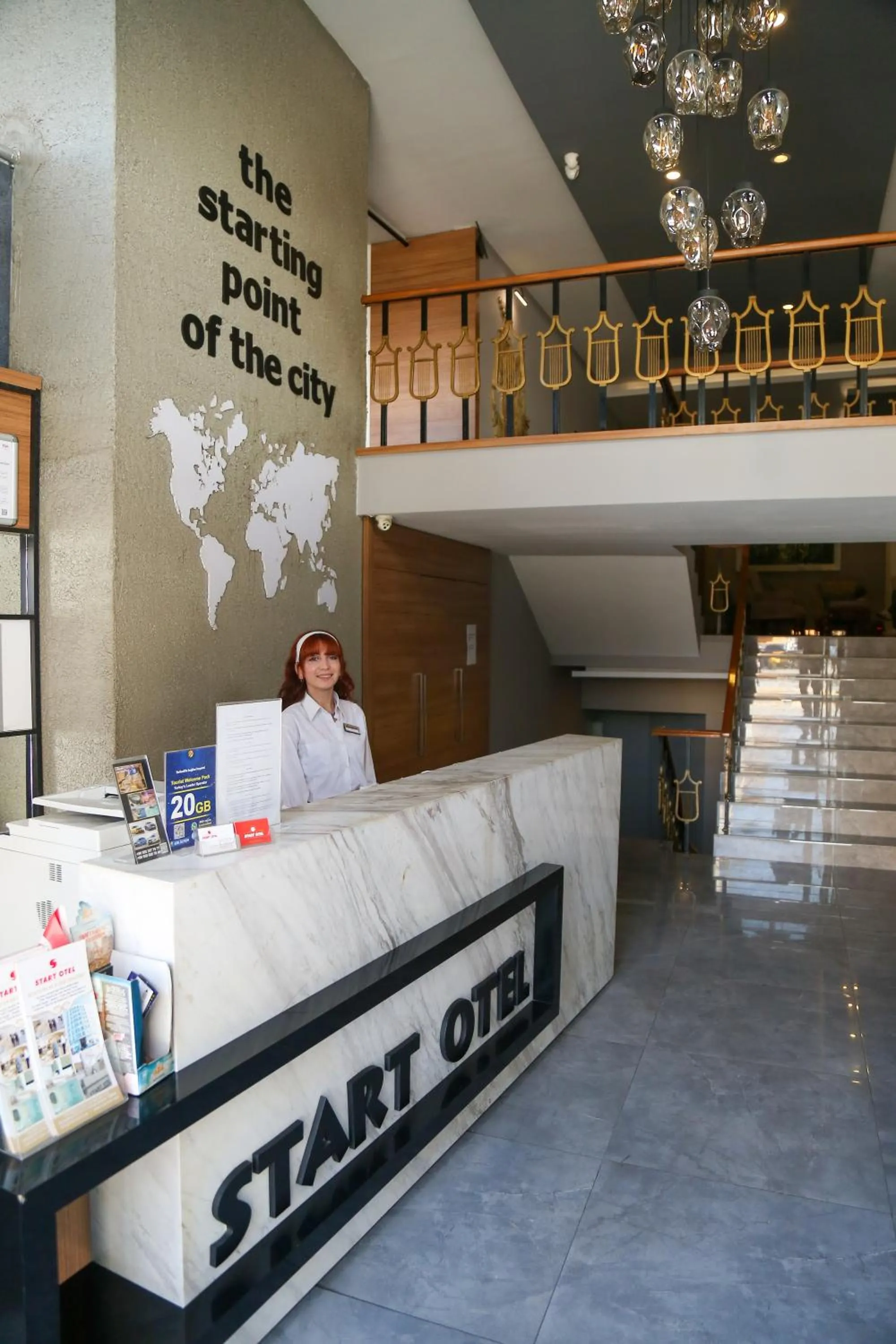 Lobby or reception in Start Hotel
