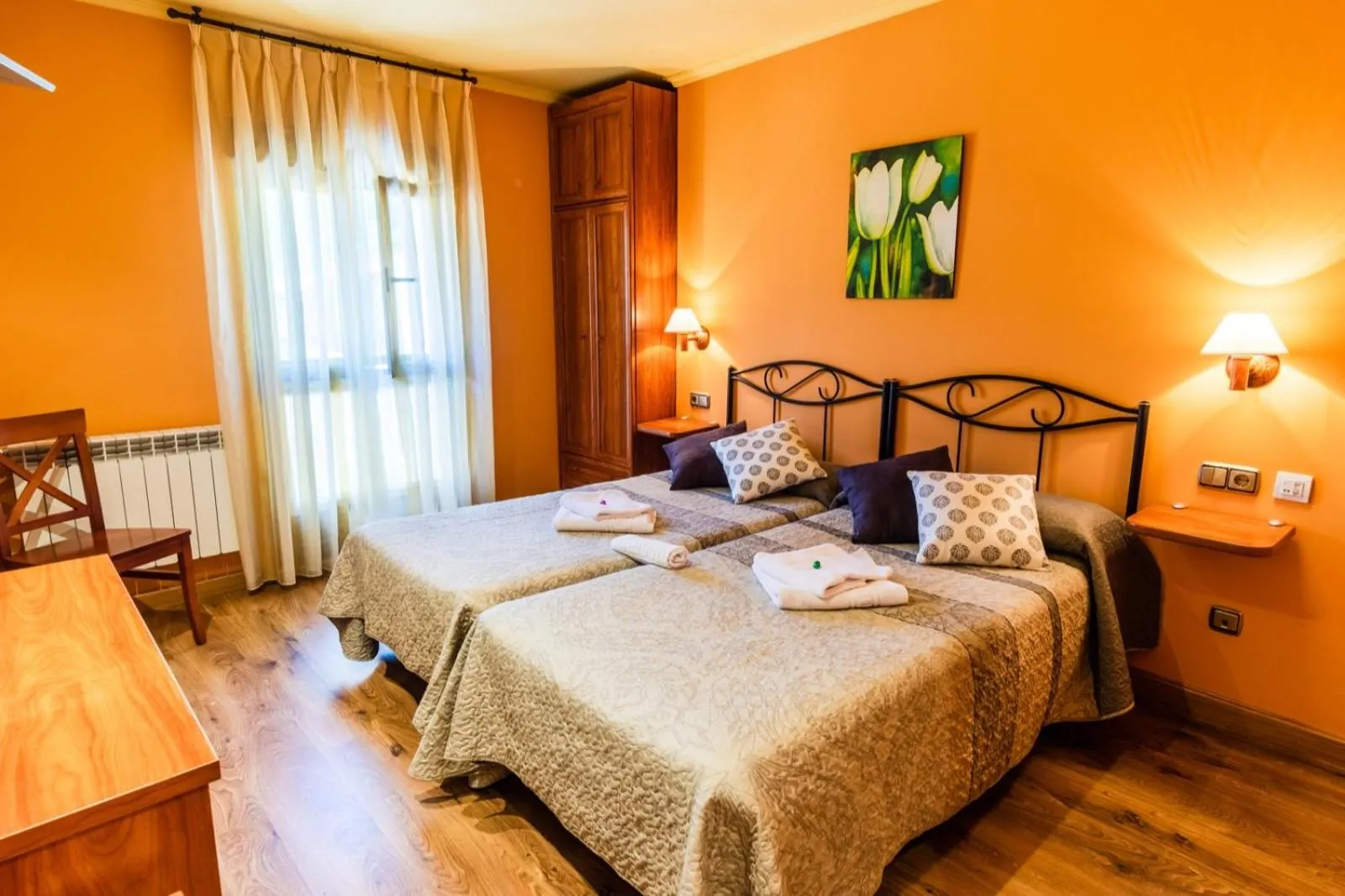 Bed in Hotel Peña Pandos