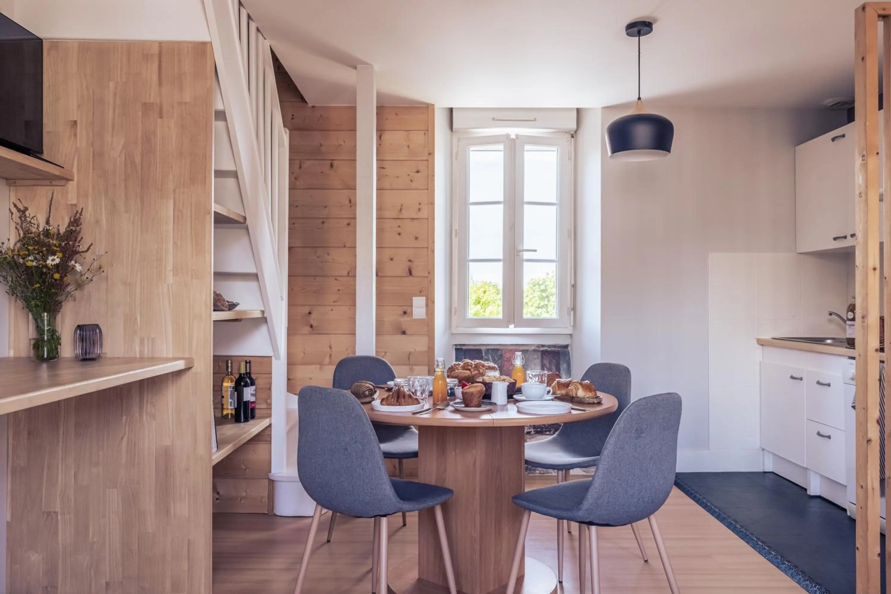 Kitchen or kitchenette in Appart-Hotel Les Palombieres