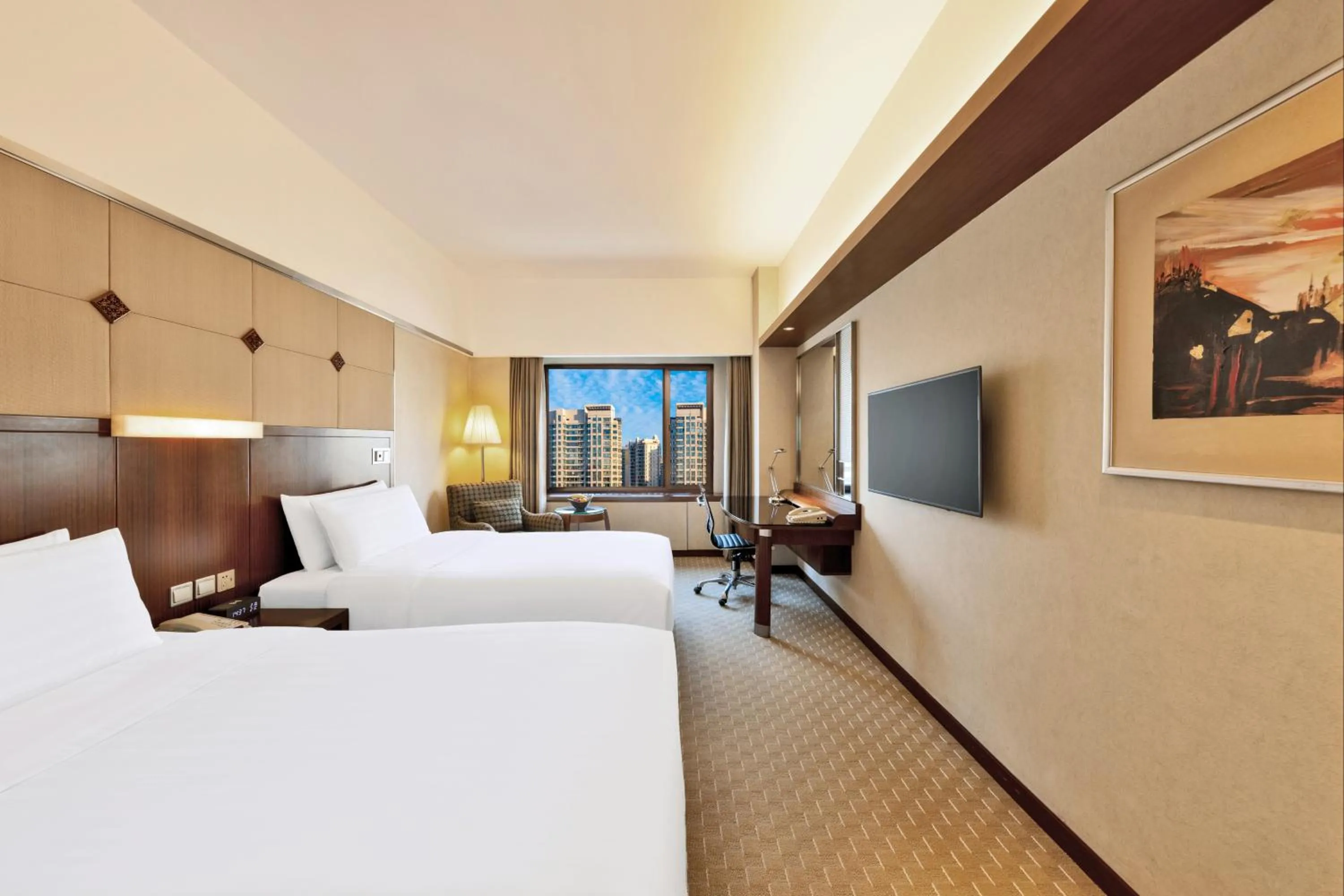 Bed in Shangri-La Harbin