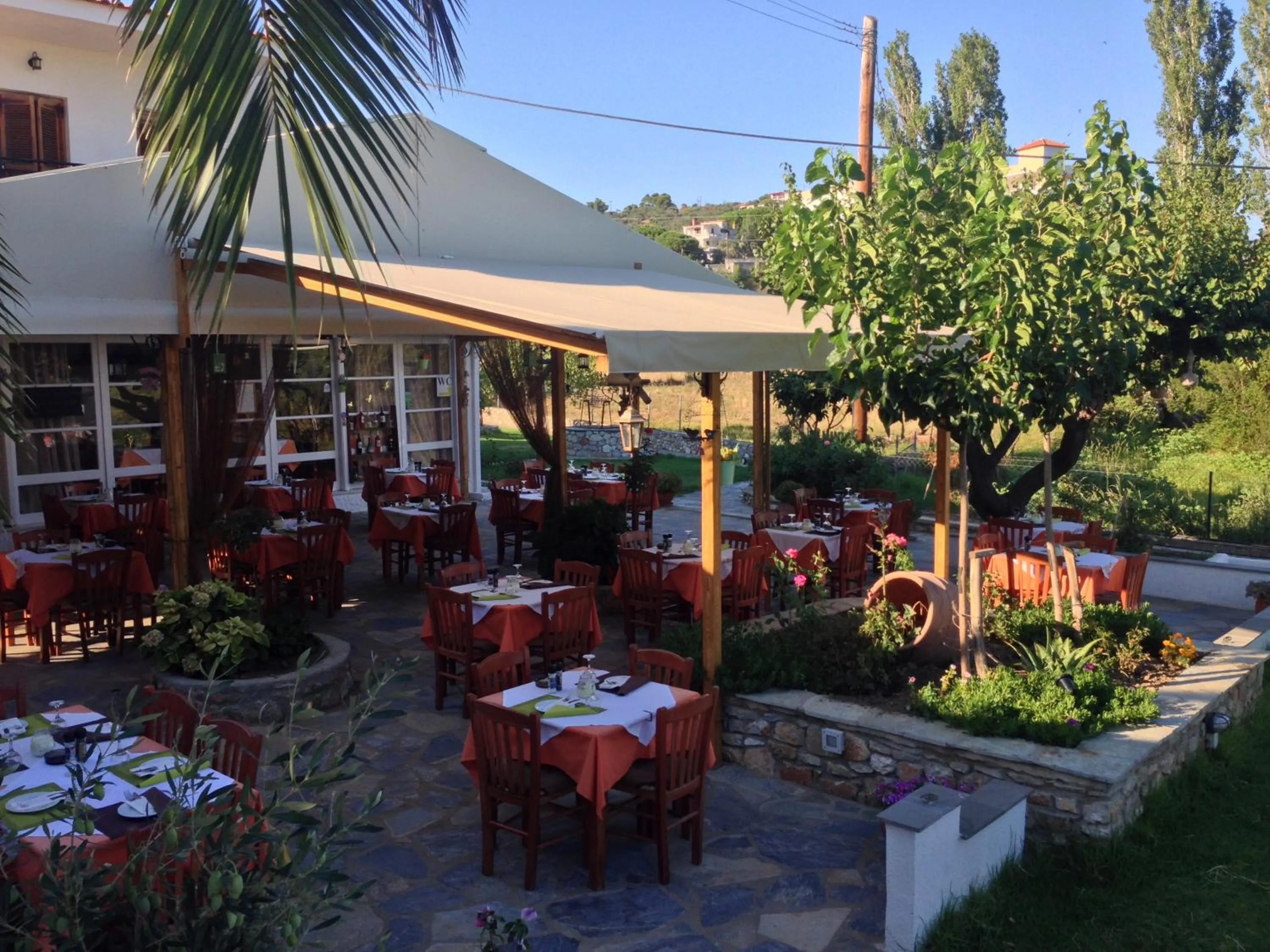 Patio in Vontzos Hotel
