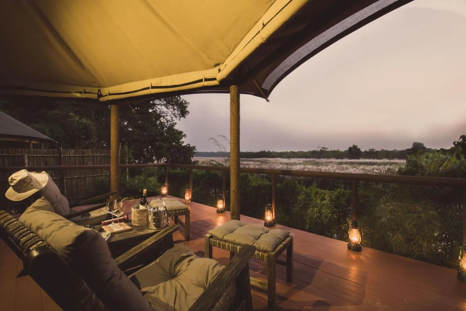 Patio in Jagatpur Lodge by Annapurna