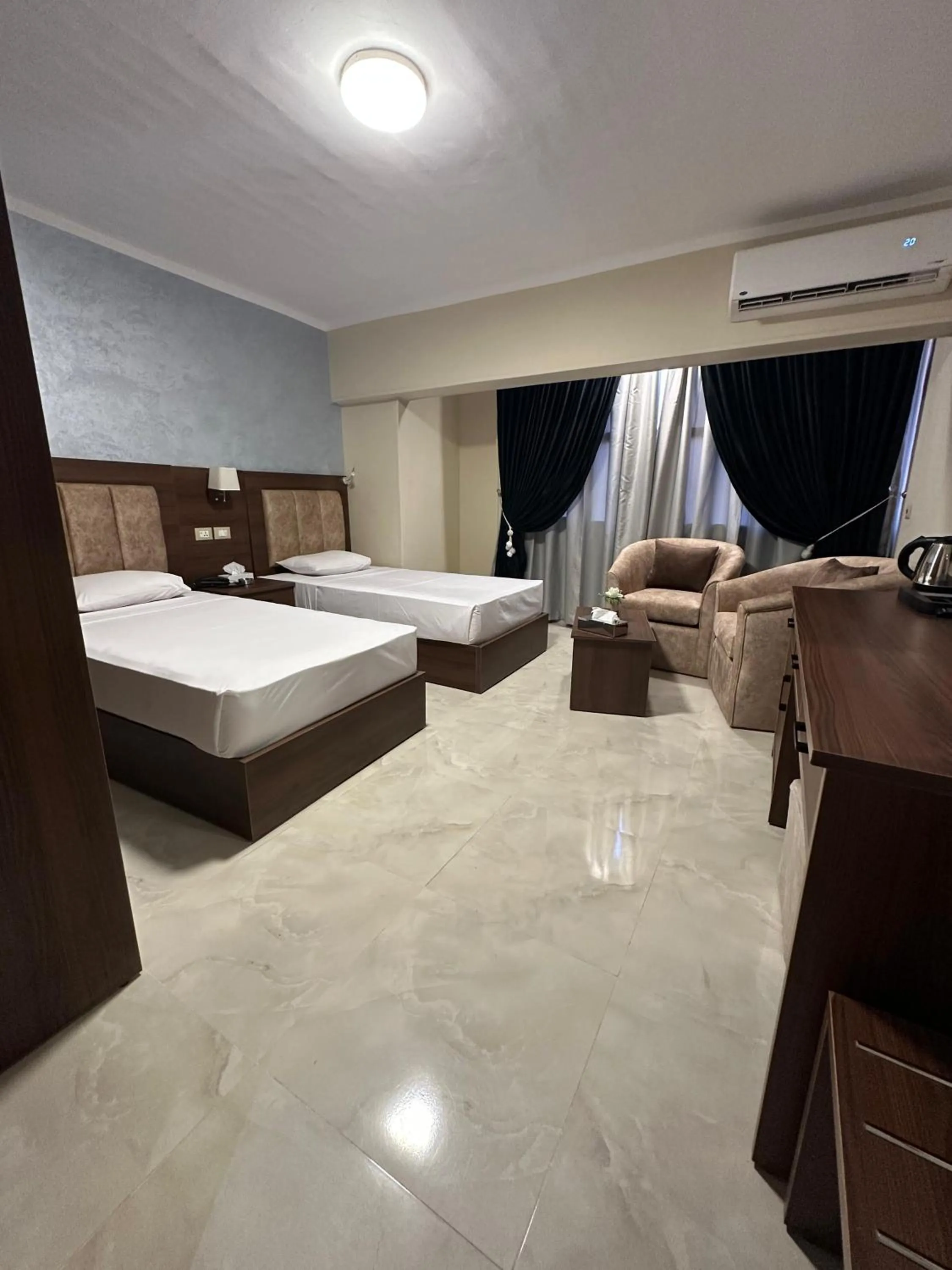 View (from property/room), Bed in Aura Inn Hotel Cairo