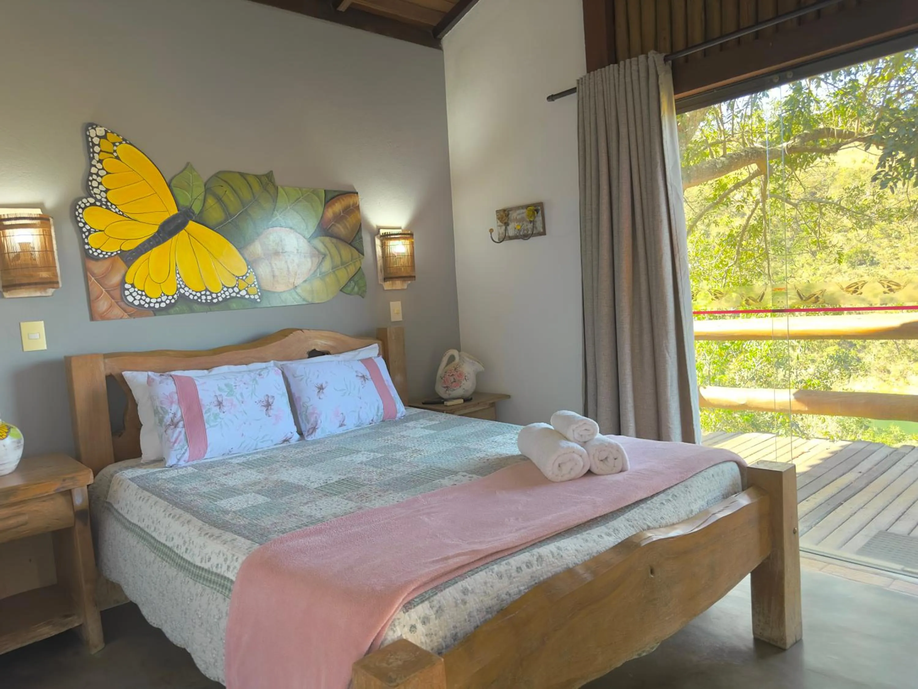 Bed in Pousada Fecho da Serra