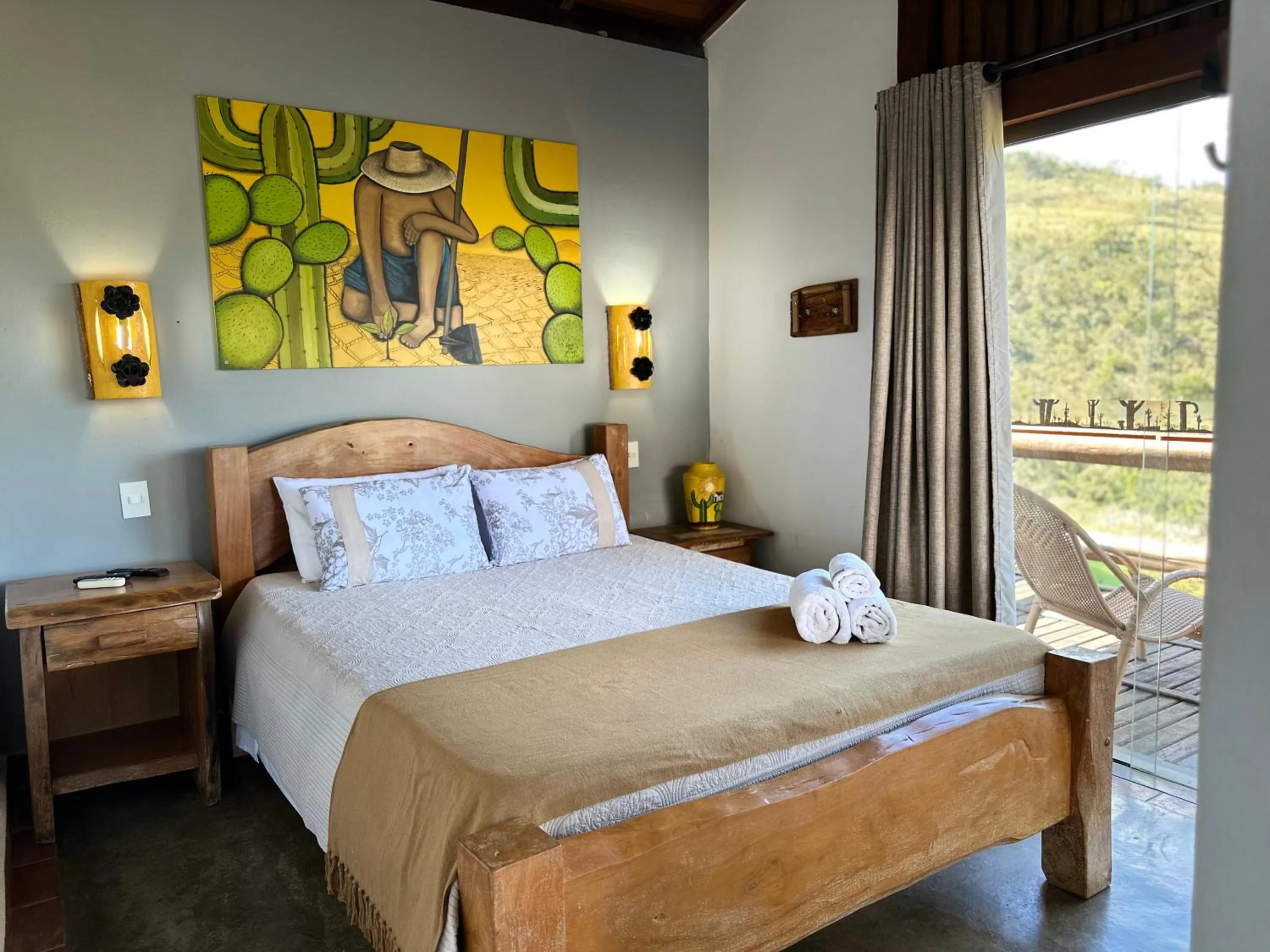 Bed in Pousada Fecho da Serra