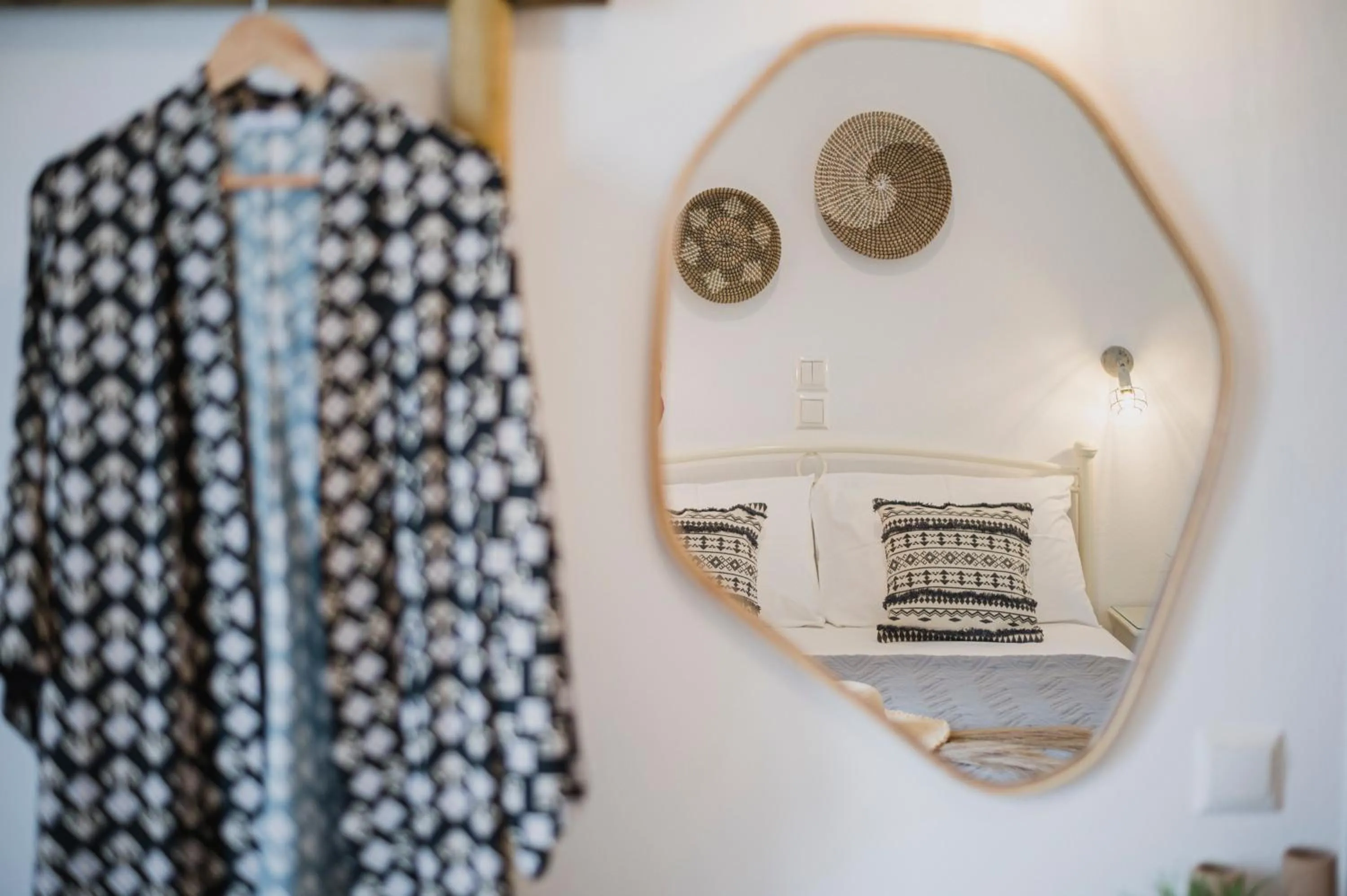 Bed in Petros Studios & Suites