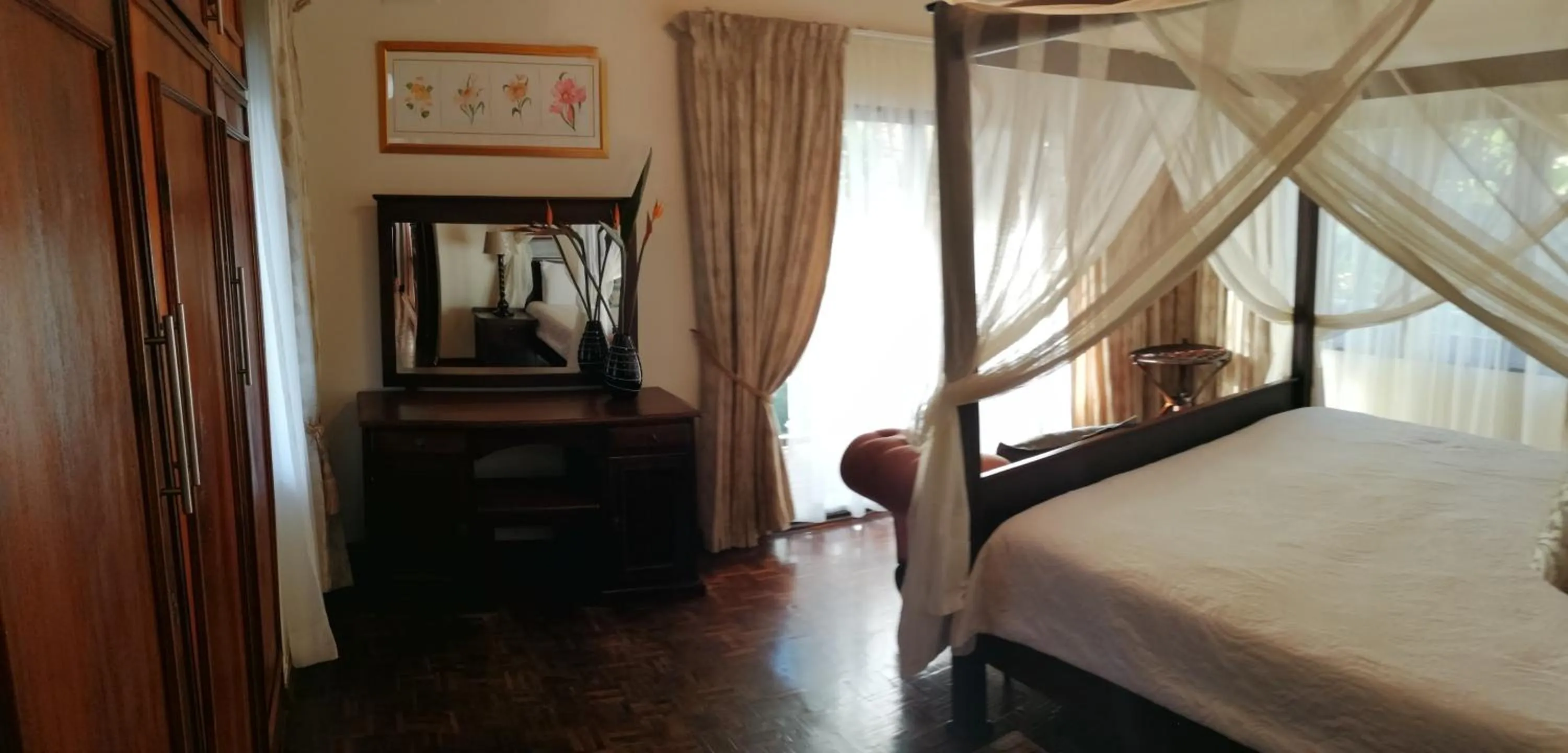 Bed in St. Lucia Wetlands Guest House