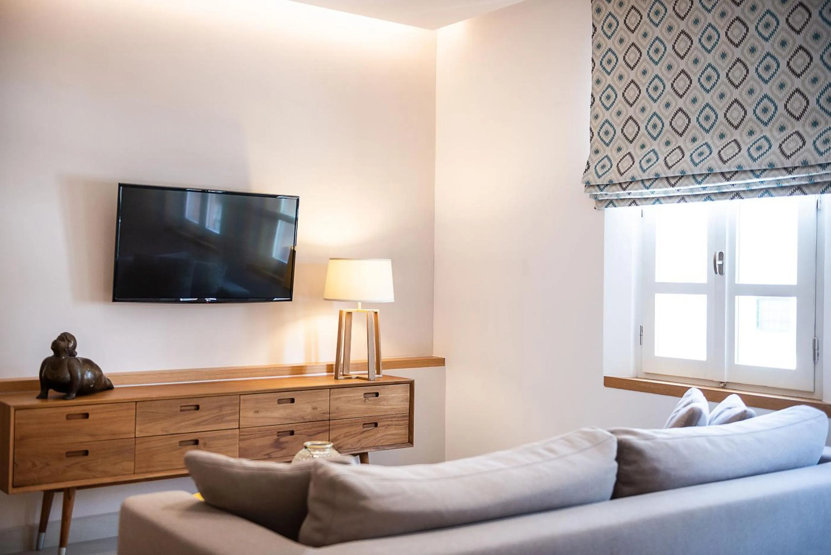 Seating area, Bed in Avra Apartments Venetian Harbour