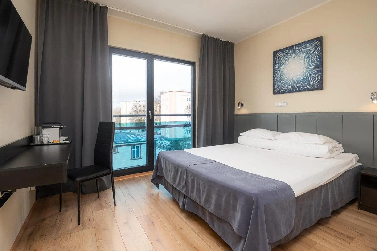 Bed in Hotel Tammsaare Full Automated Hotel