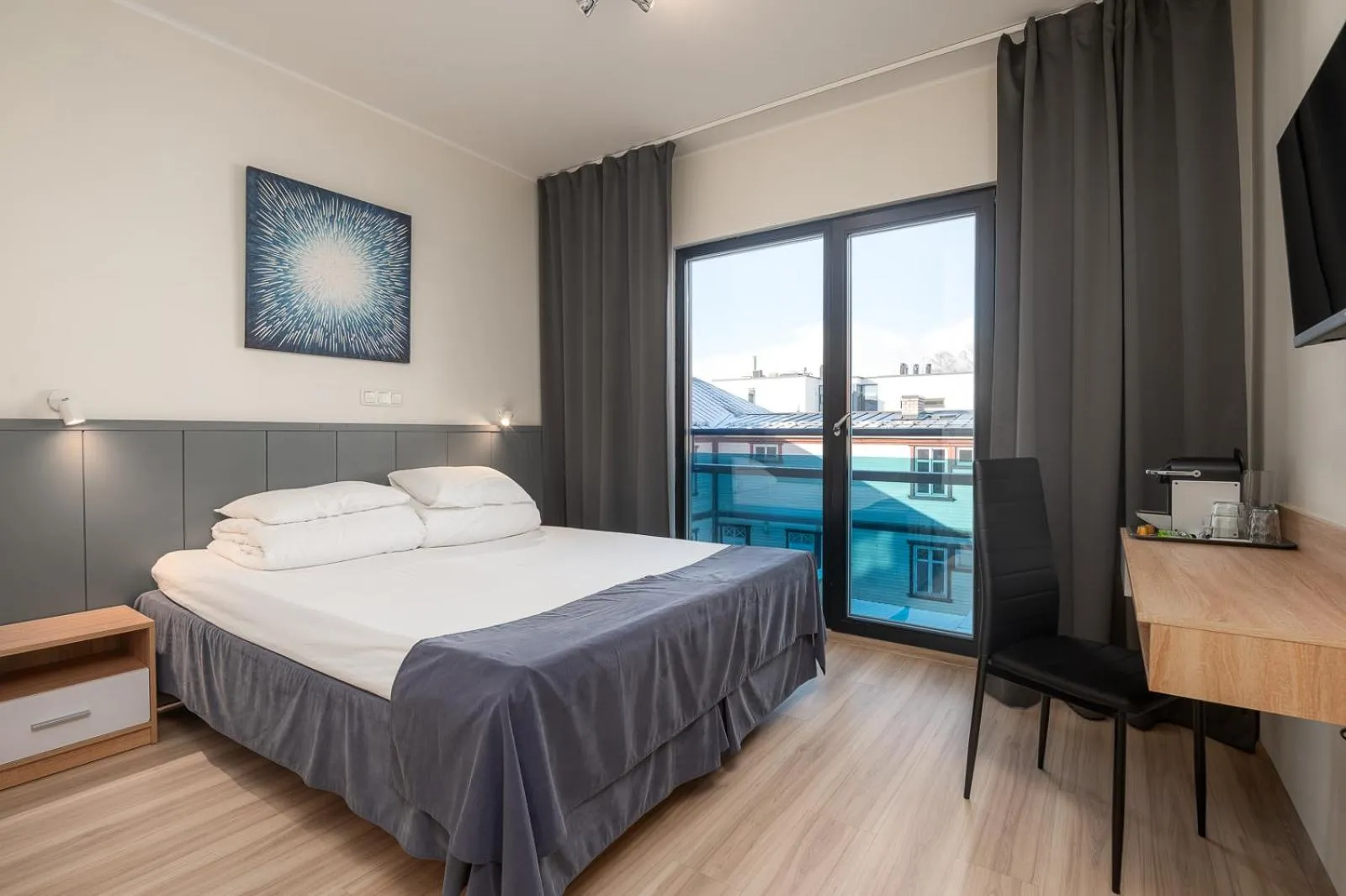 Bed in Hotel Tammsaare Full Automated Hotel