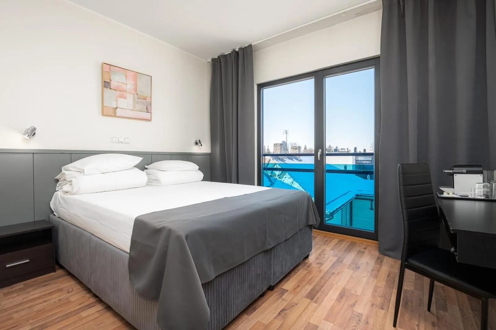 Bed in Hotel Tammsaare Full Automated Hotel