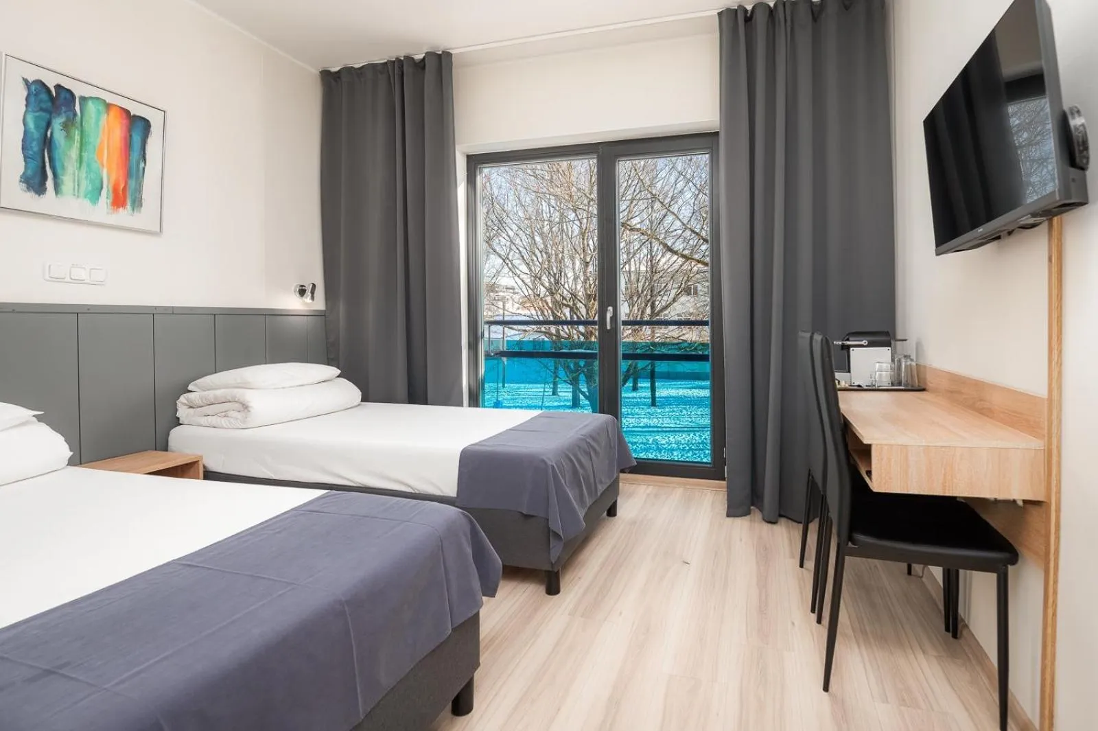 Bed in Hotel Tammsaare Full Automated Hotel