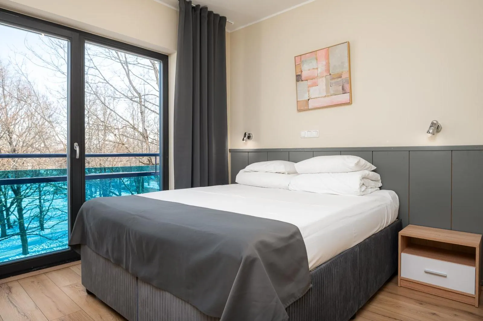 Bed in Hotel Tammsaare Full Automated Hotel