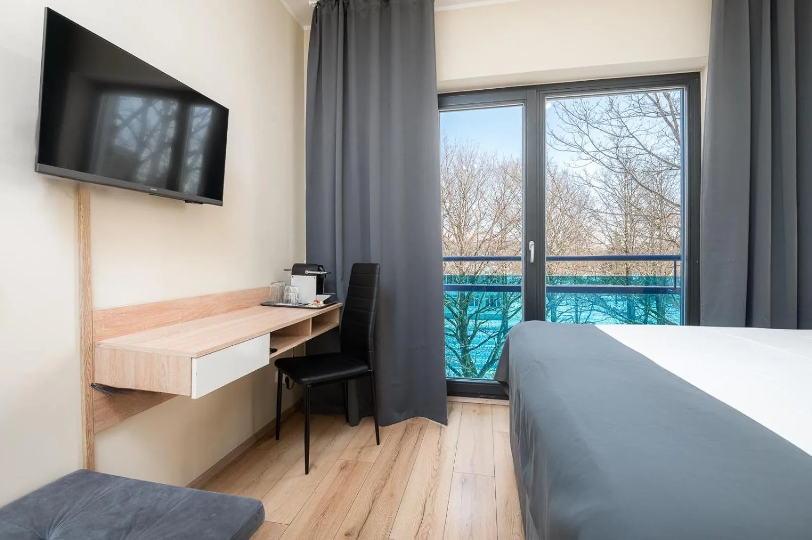 Bed in Hotel Tammsaare Full Automated Hotel