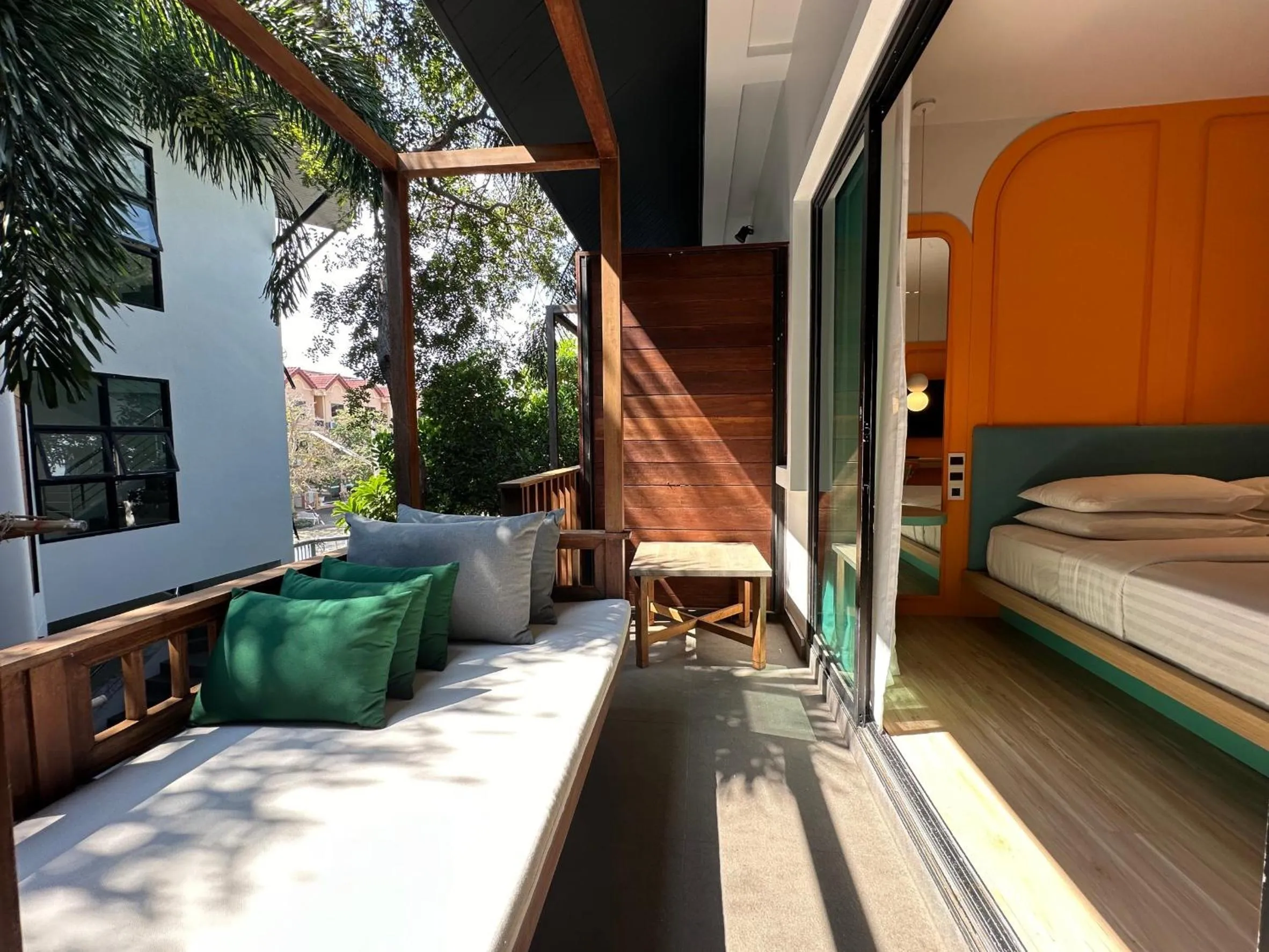 Balcony/Terrace, Bed in Banlansuan Resort SHA Plus