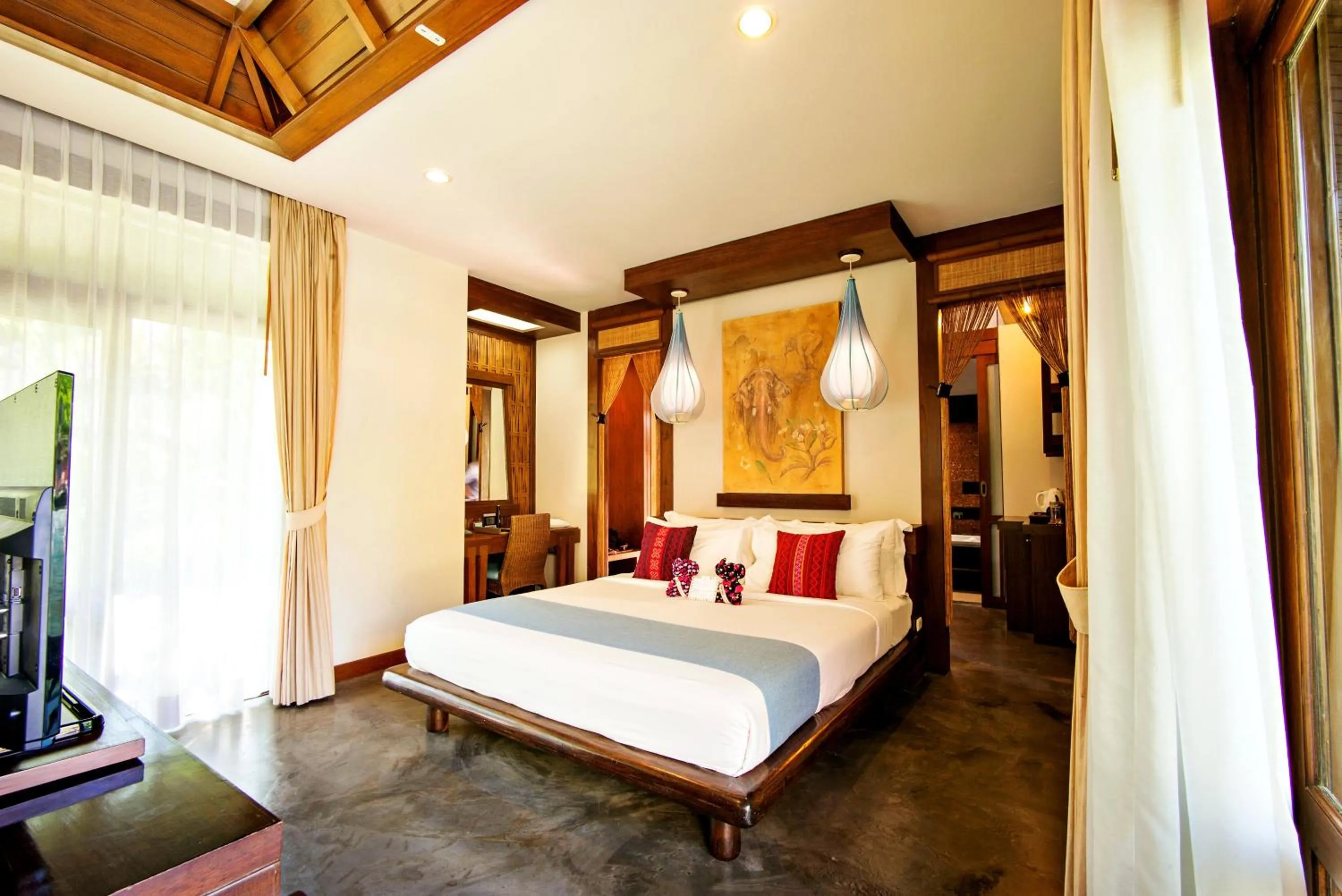 Bed in Sibsan Resort & Spa Maetaeng Chiang Mai