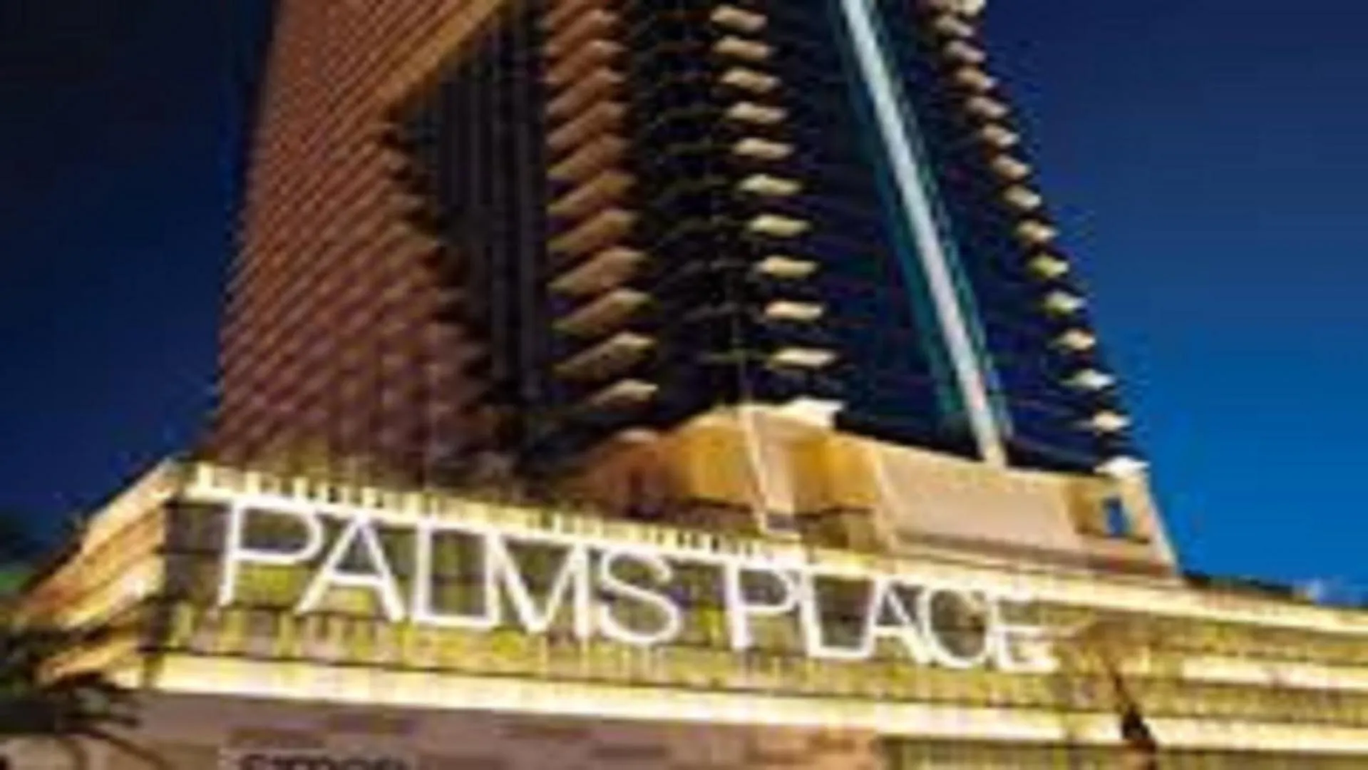 Property logo or sign in Palms Place Beautiful High Rise Condo with Strip Views 23rd Floor