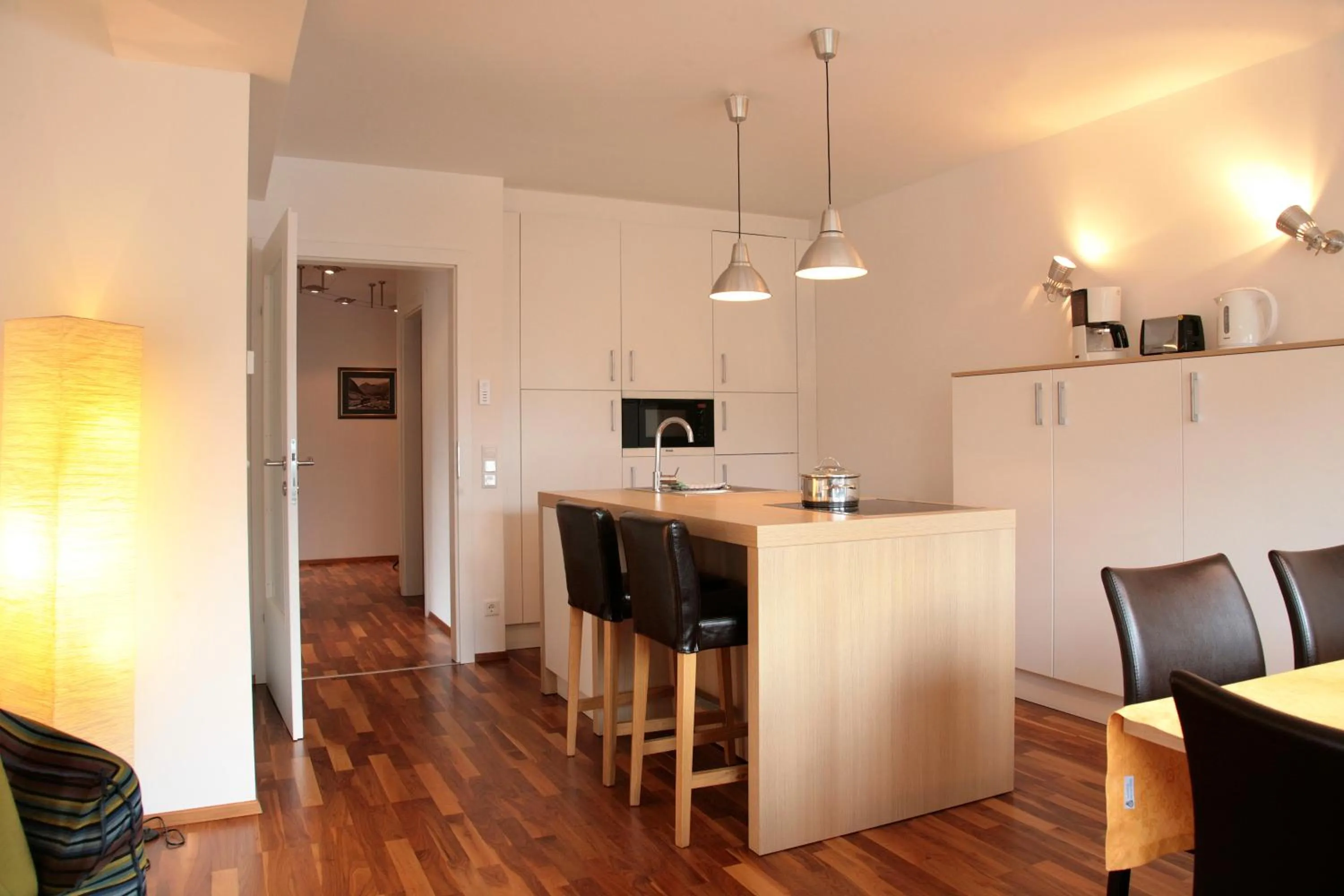 Kitchen or kitchenette in Aparthotel Waidmannsheil