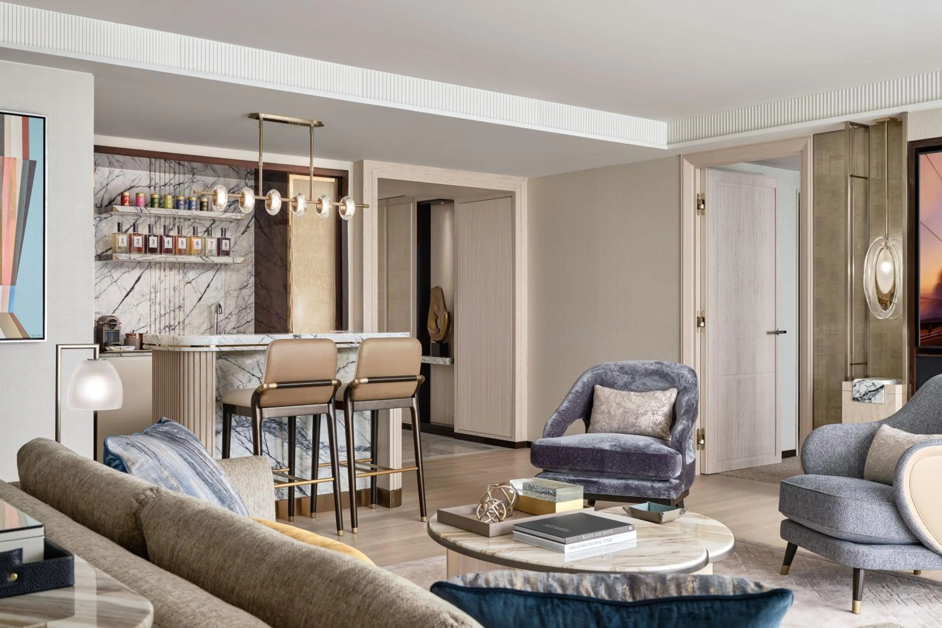 Seating area in Marina Bay Sands