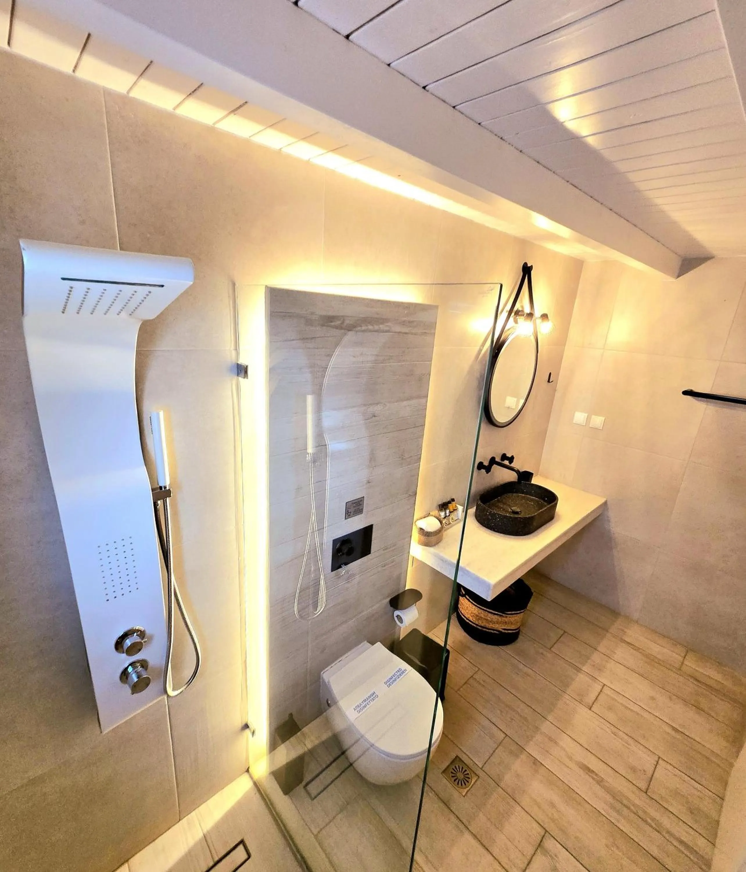 Shower in Aphrodite Boutique Hotel