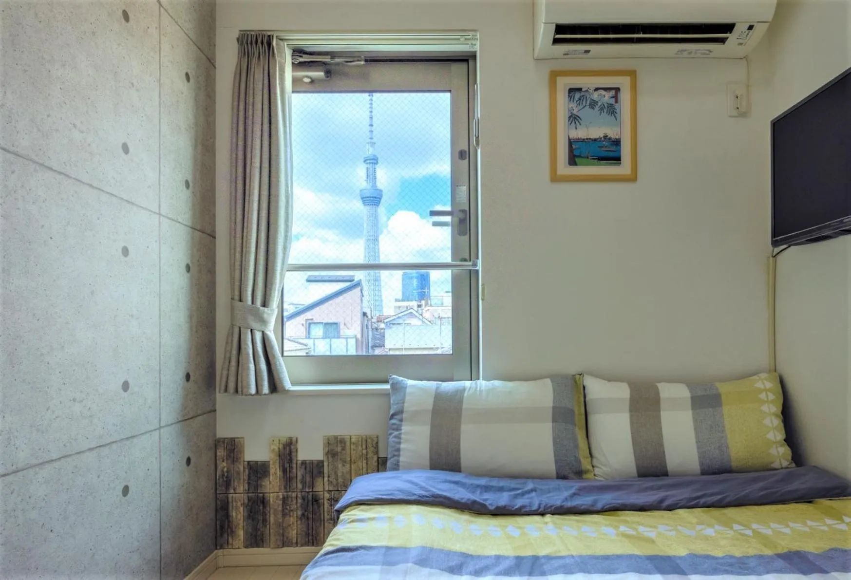 Bed in Sakura Asakusa Private Apartment