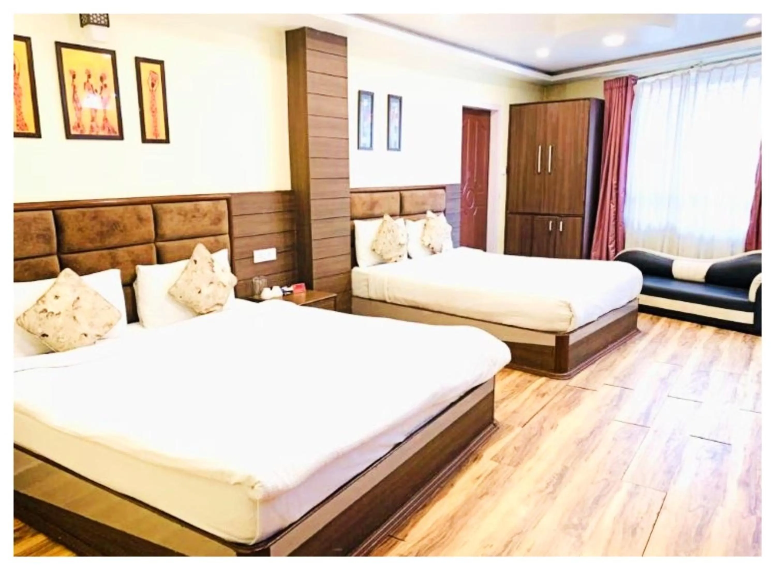 Bed in Hotel Zambala Retreat & Spa Darjeeling
