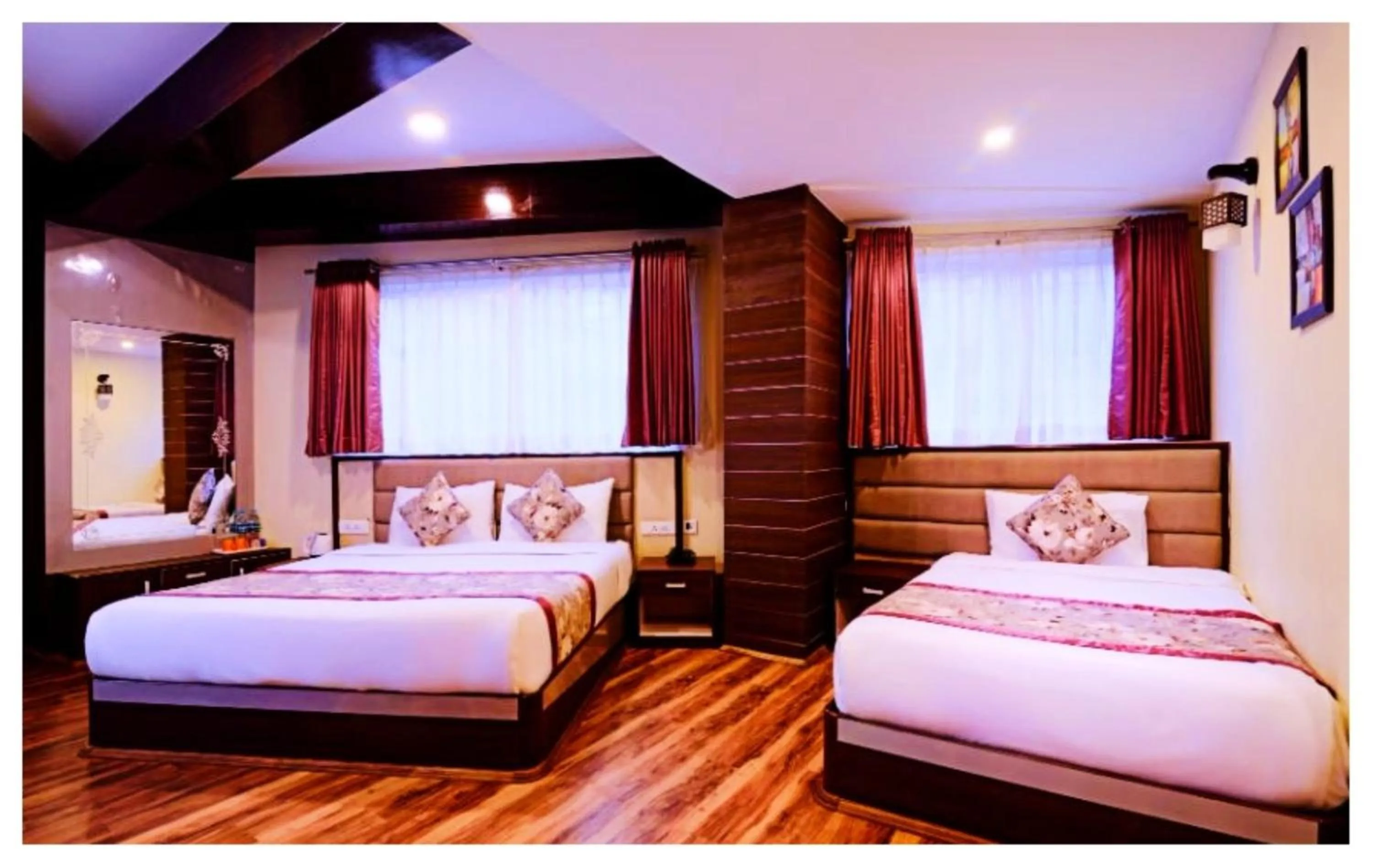 Bed in Hotel Zambala Retreat & Spa Darjeeling